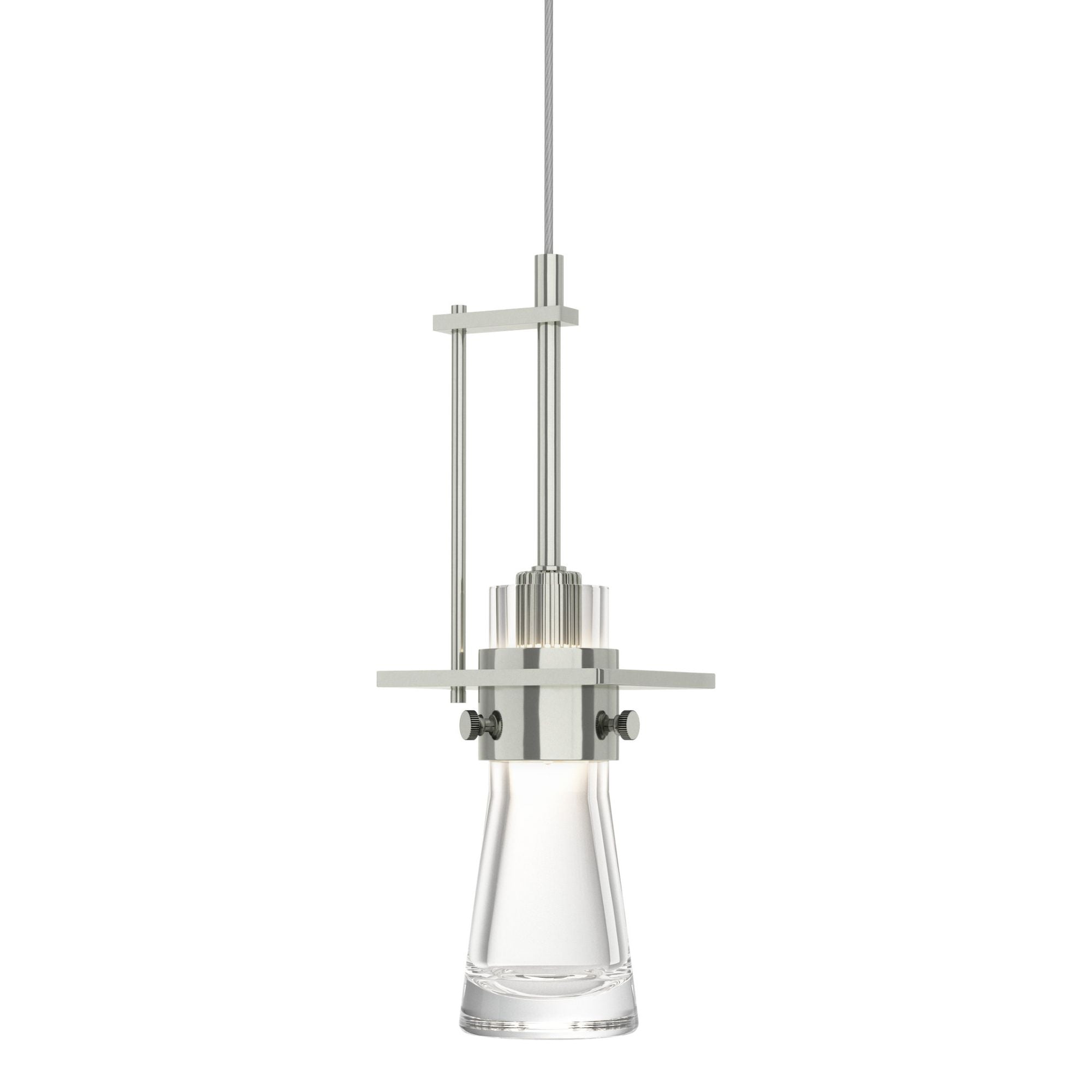 Erlenmeyer Large Low Voltage Mini Pendant 1-Light Clear Glass (ZM) in Sterling