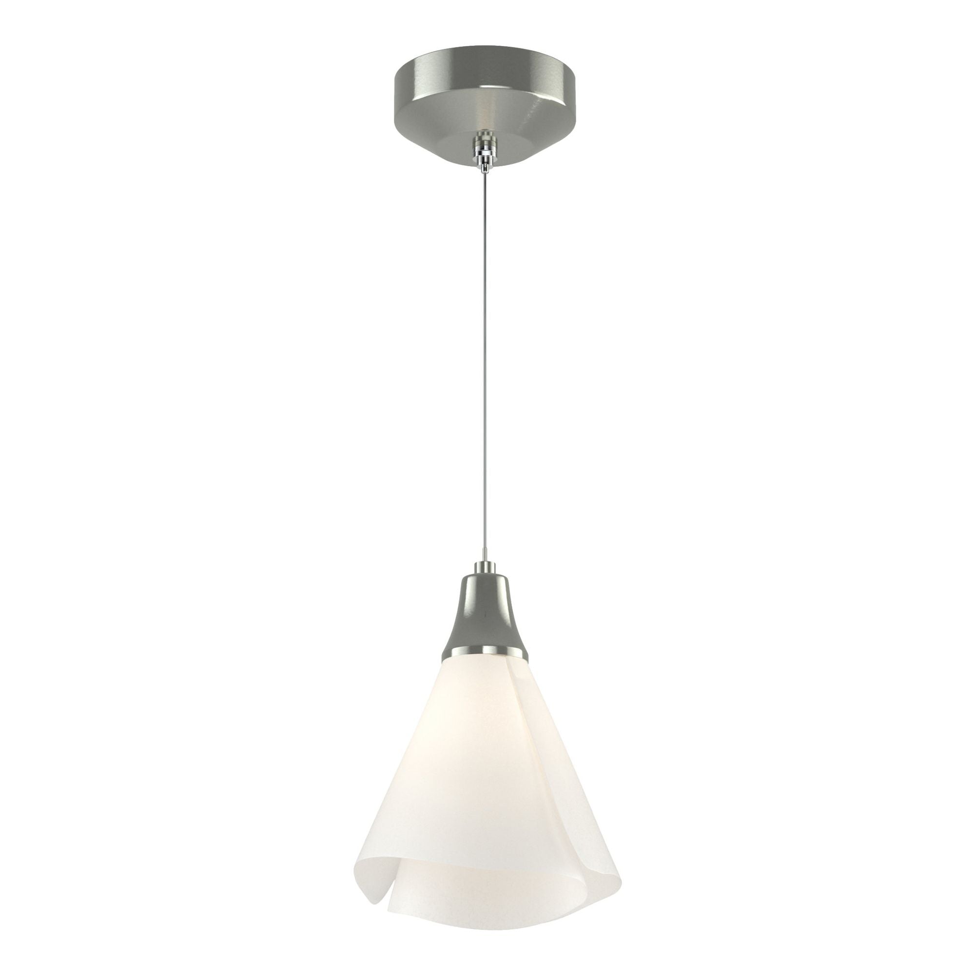 Mobius Low Voltage Mini Pendant 1-Light Spun Frost (SH) in Sterling