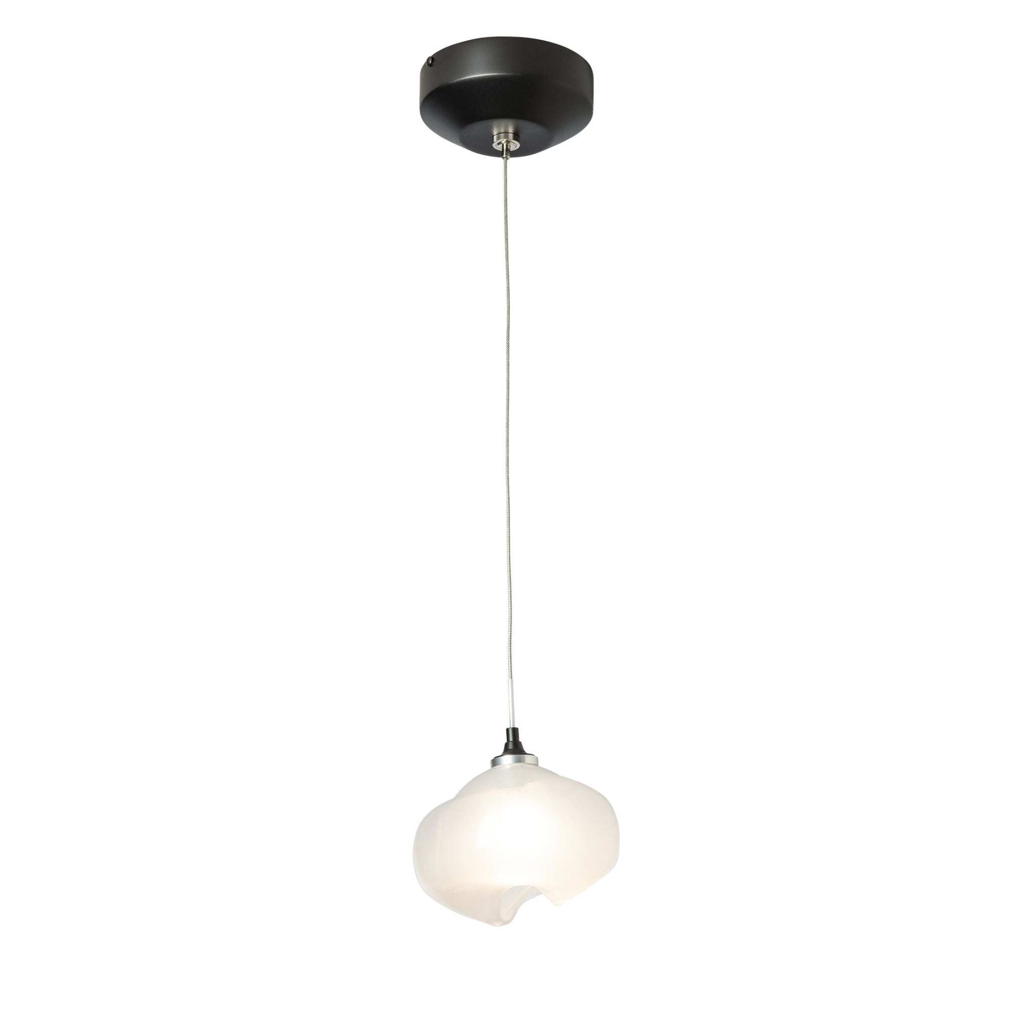 Ume Low Voltage Mini Pendant 1-Light Frosted Glass (FD) in Black