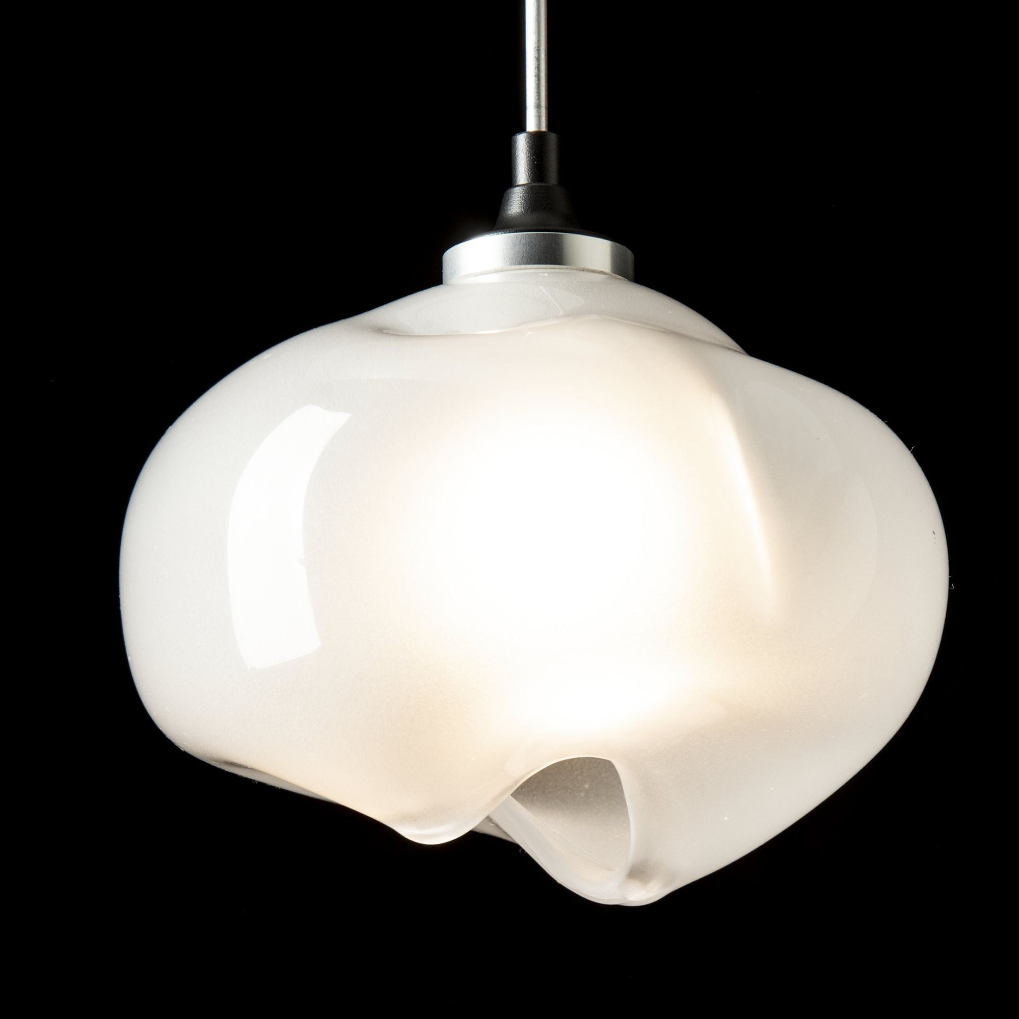 Ume Low Voltage Mini Pendant 1-Light Frosted Glass (FD) in Black