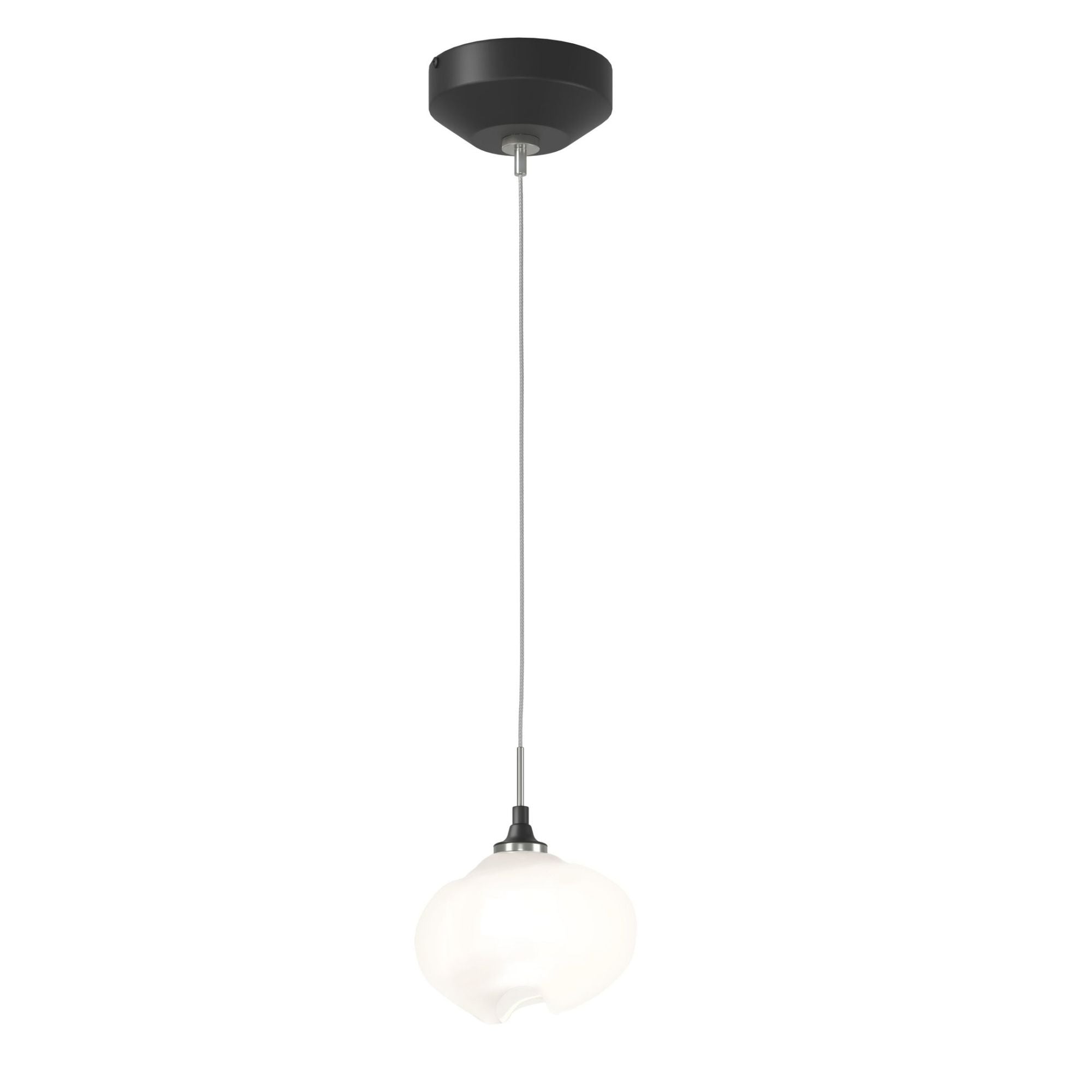 Ume Low Voltage Mini Pendant 1-Light Frosted Glass (FD) in Black