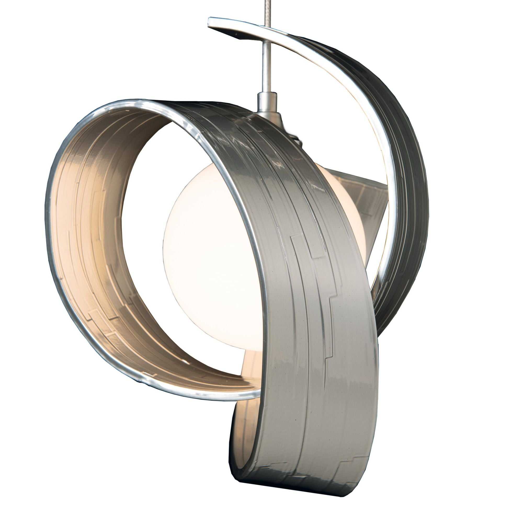 Riza Low Voltage Mini Pendant 1-Light Opal Glass (GG) in Sterling