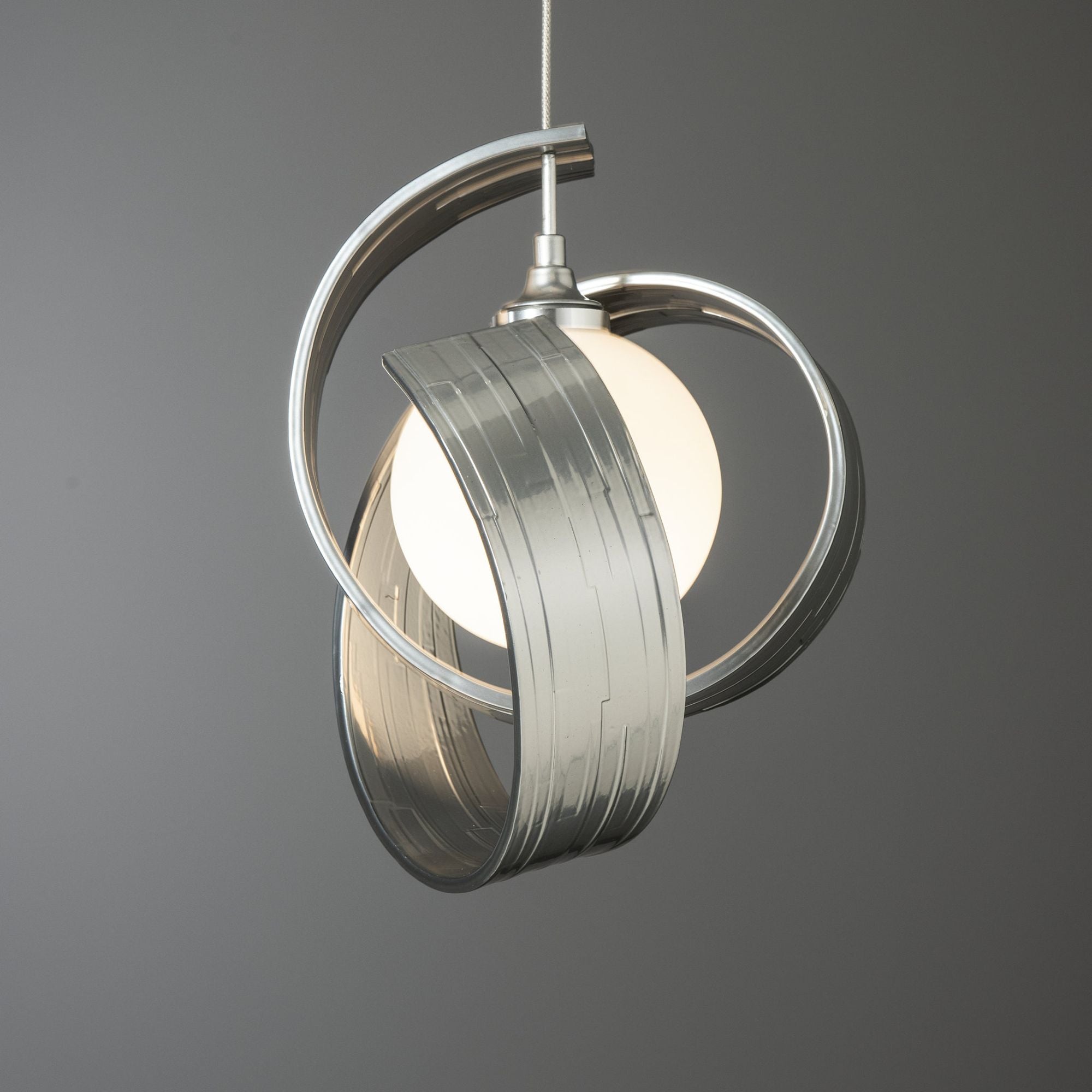 Riza Low Voltage Mini Pendant 1-Light Opal Glass (GG) in Sterling