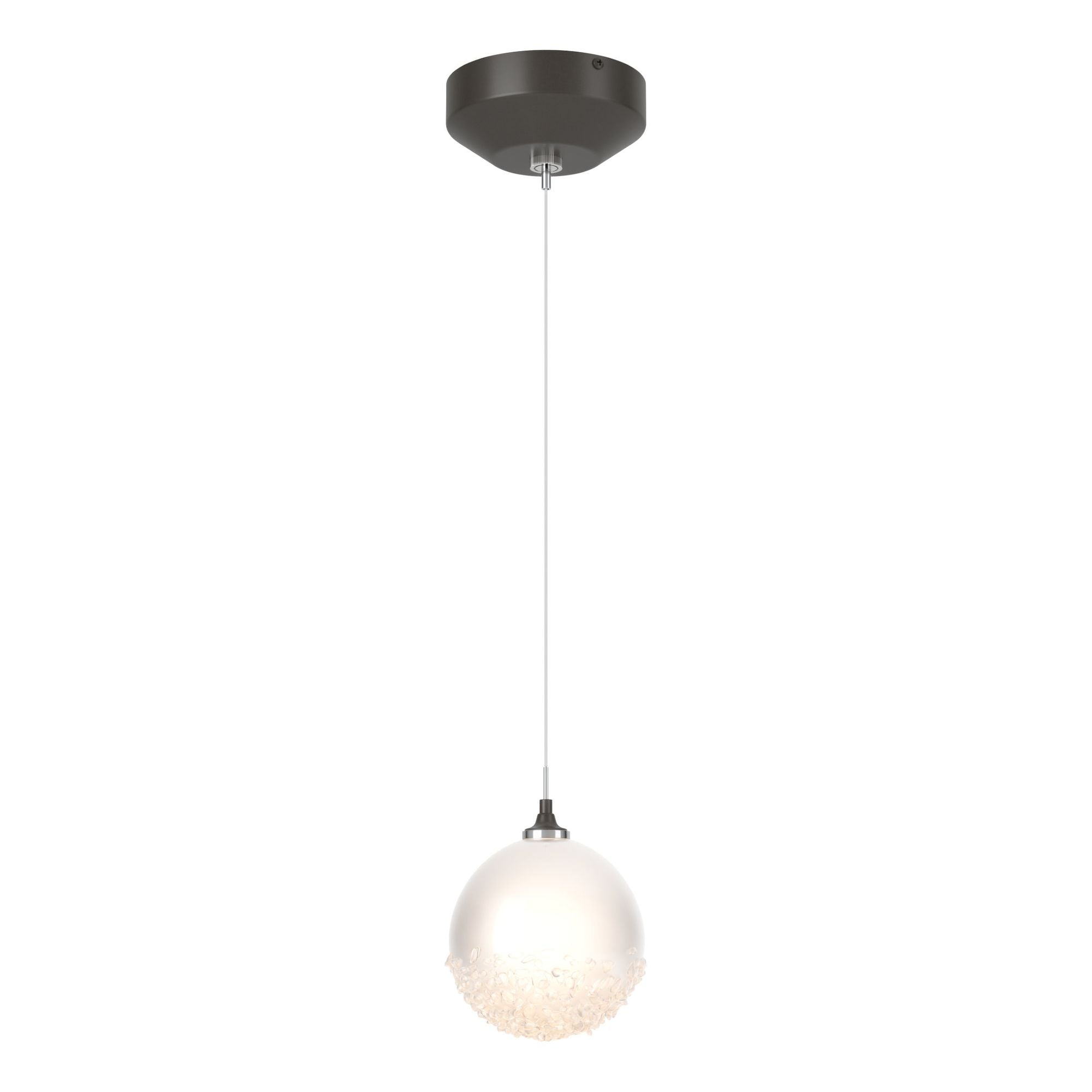 Fritz Globe 1-Light Mini Pendant 1-Light Frosted Glass (FD) in Dark Smoke