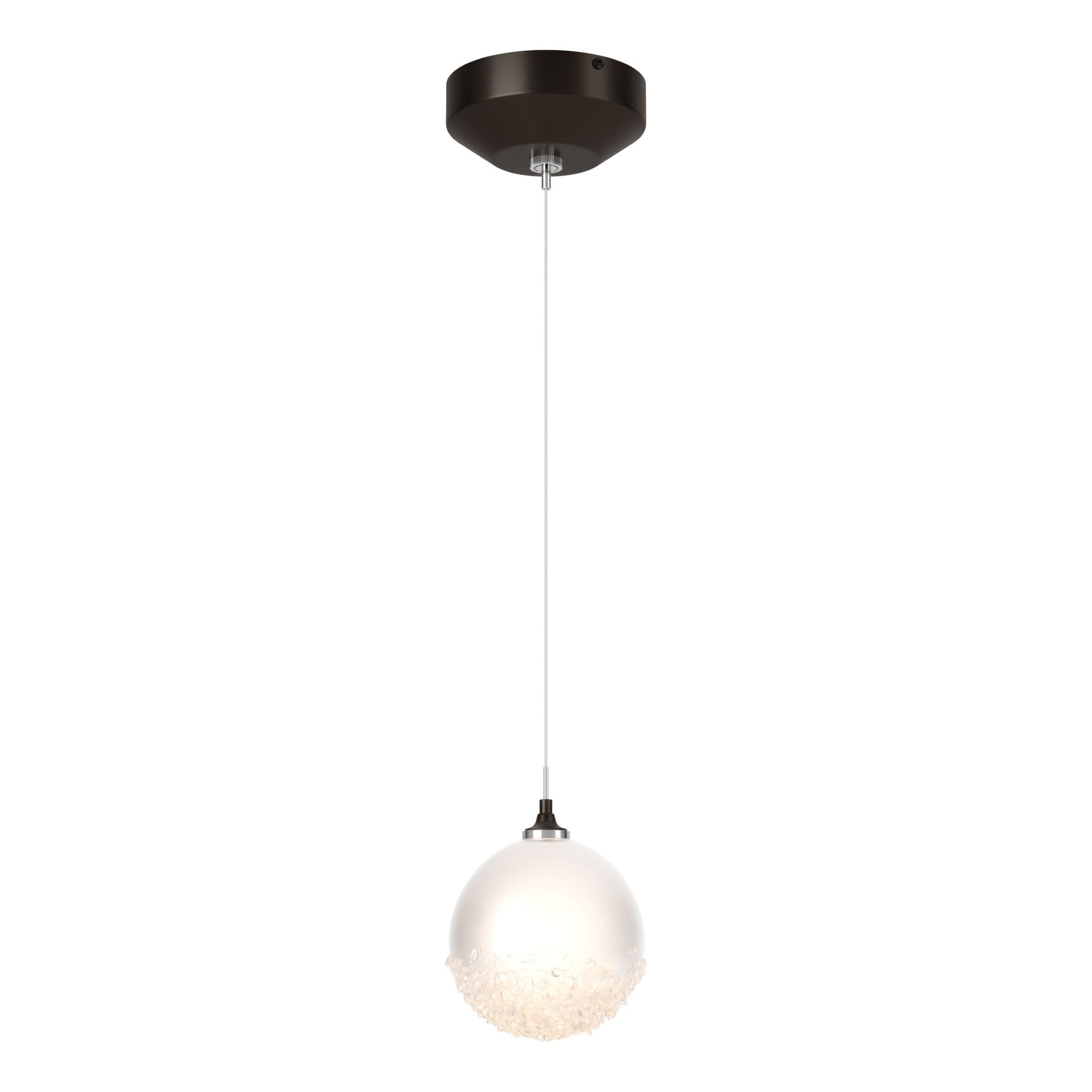 Fritz Globe 1-Light Mini Pendant 1-Light Frosted Glass (FD) in Oil Rubbed Bronze