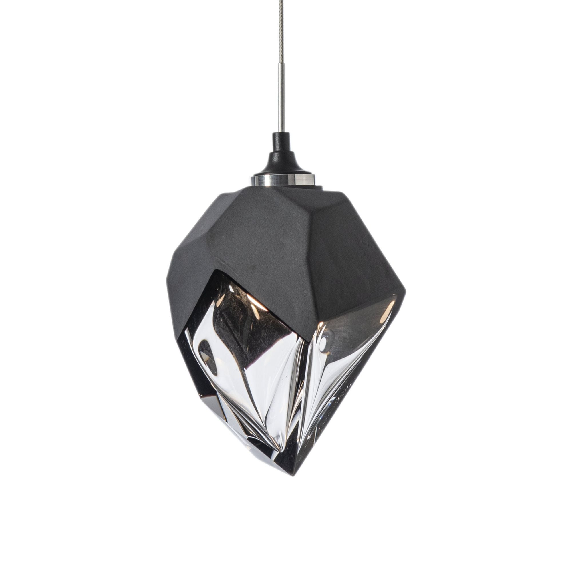 Chrysalis 1-Light Small Pendant 1-Light Black Crystal (BP) in Black