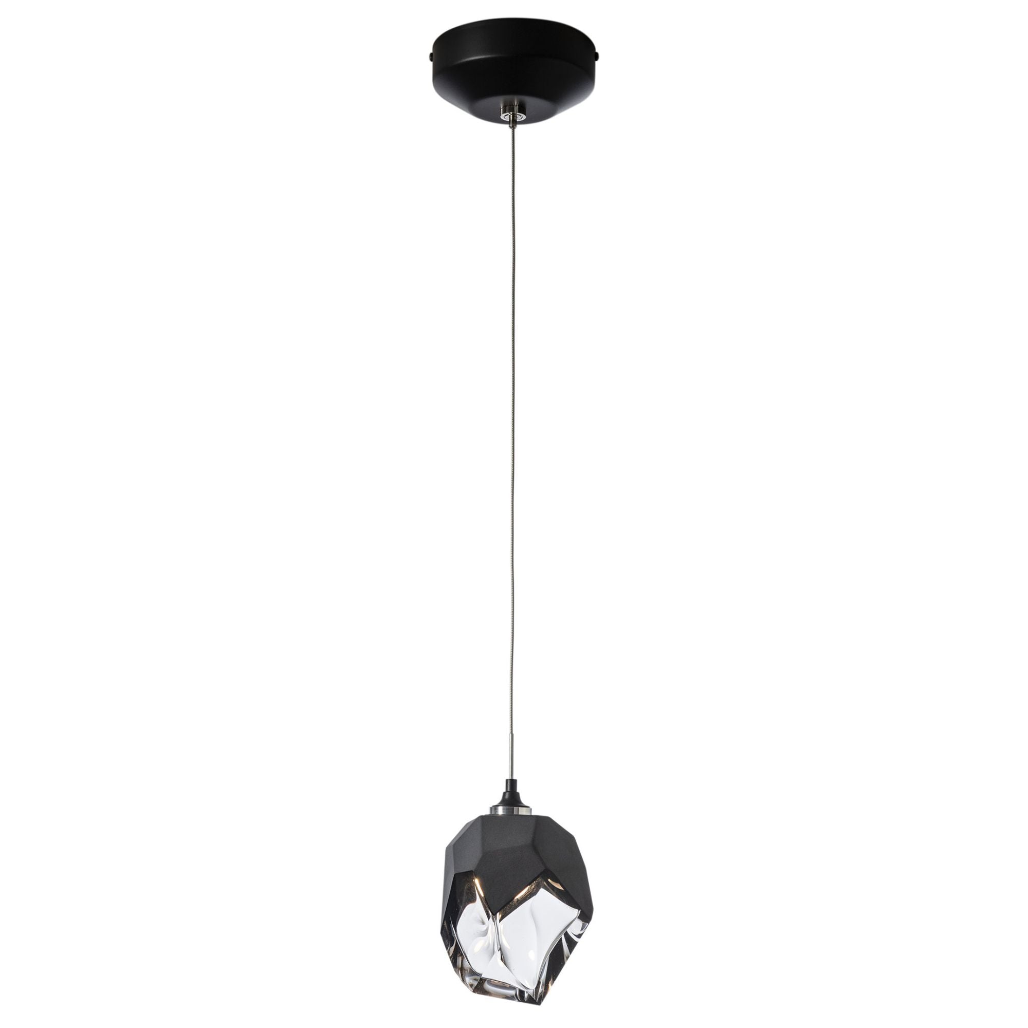 Chrysalis 1-Light Small Pendant 1-Light Black Crystal (BP) in Black
