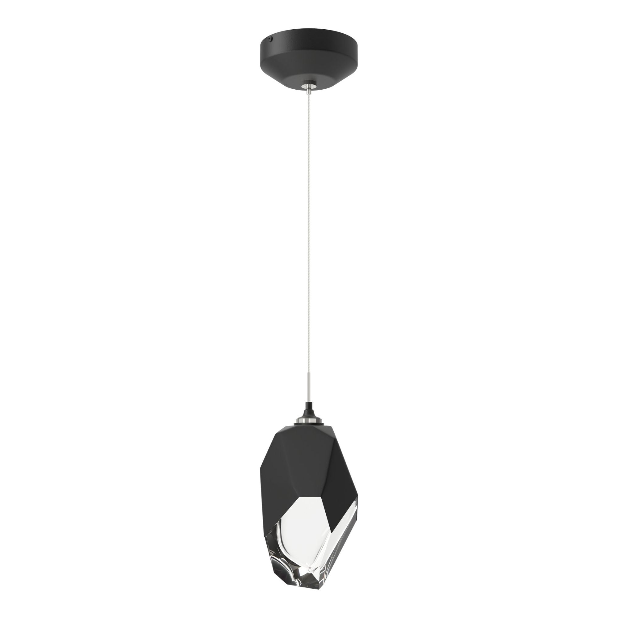 Chrysalis 1-Light Large Pendant 1-Light Black Crystal (BP) in Black