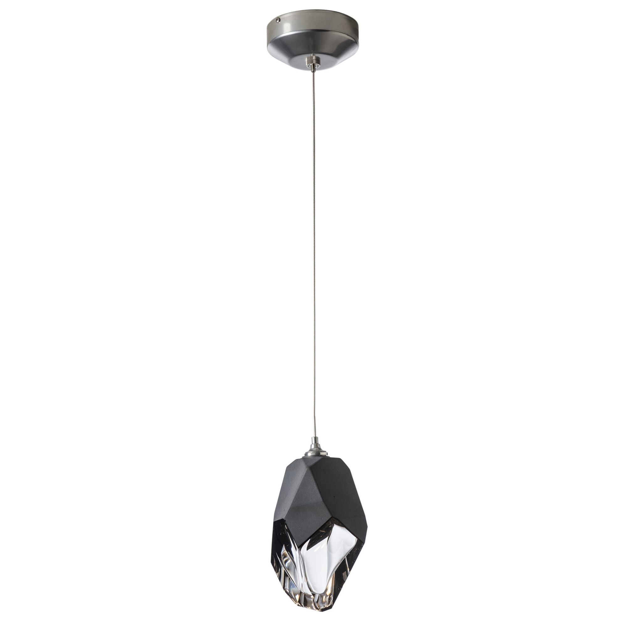 Chrysalis 1-Light Large Pendant 1-Light Black Crystal (BP) in Sterling