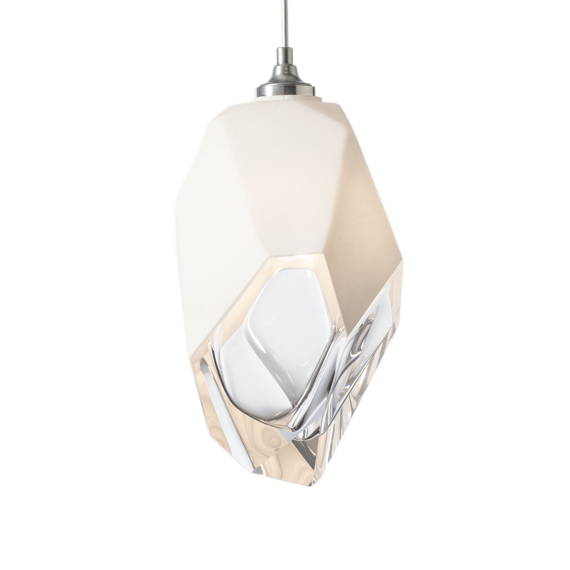 Chrysalis 1-Light Large Pendant 1-Light White Crystal (WP) in Sterling