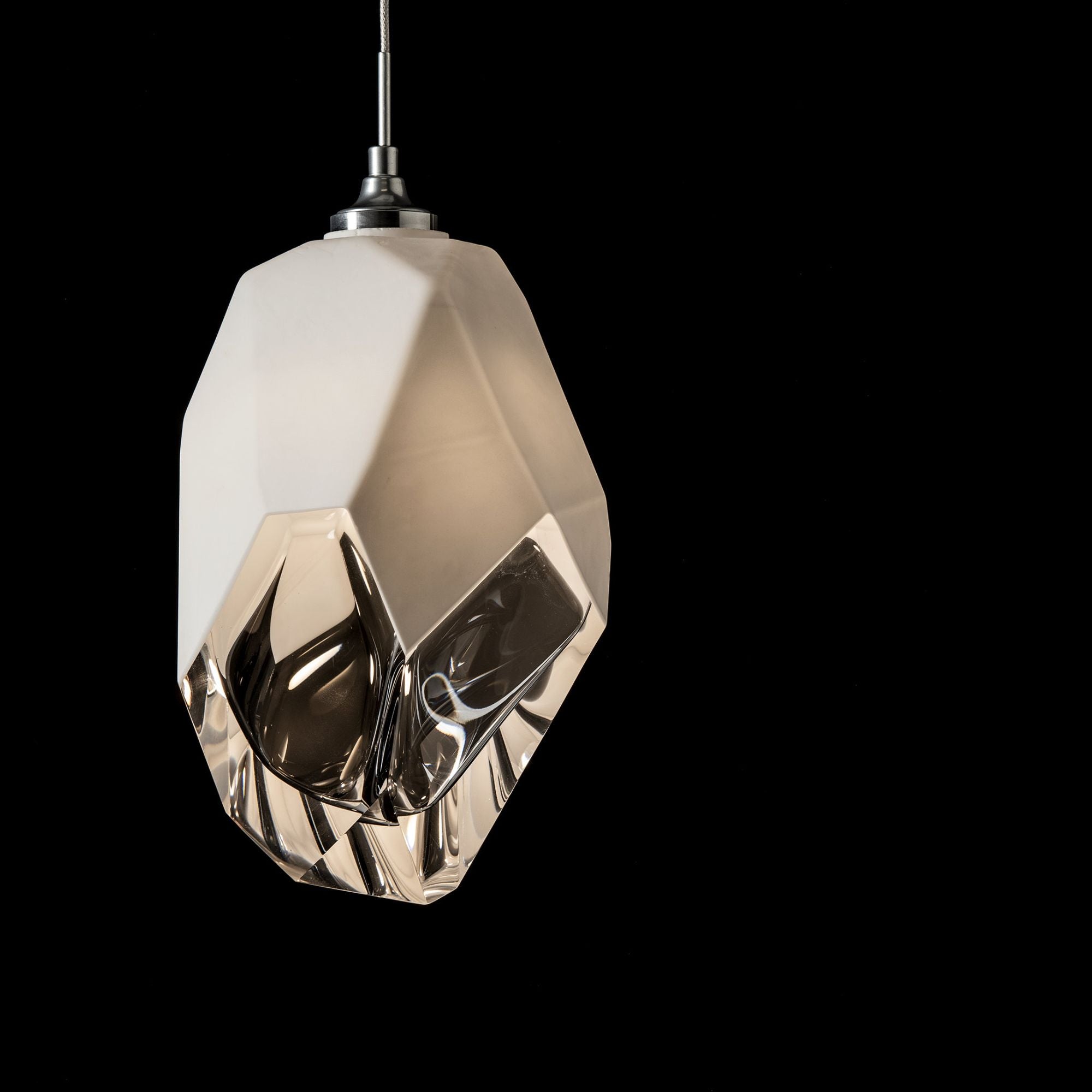 Chrysalis 1-Light Large Pendant 1-Light White Crystal (WP) in Sterling