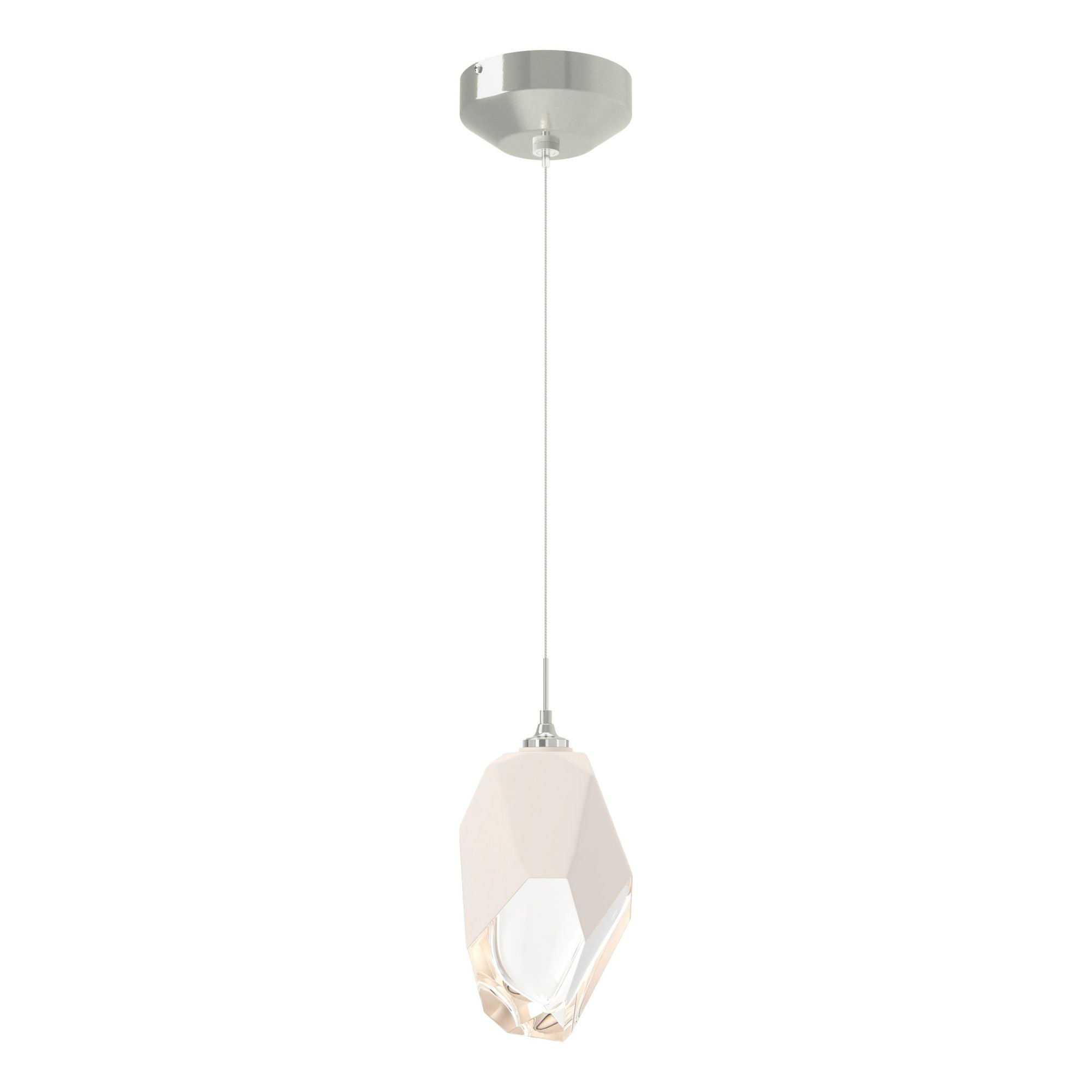 Chrysalis 1-Light Large Pendant 1-Light White Crystal (WP) in Sterling