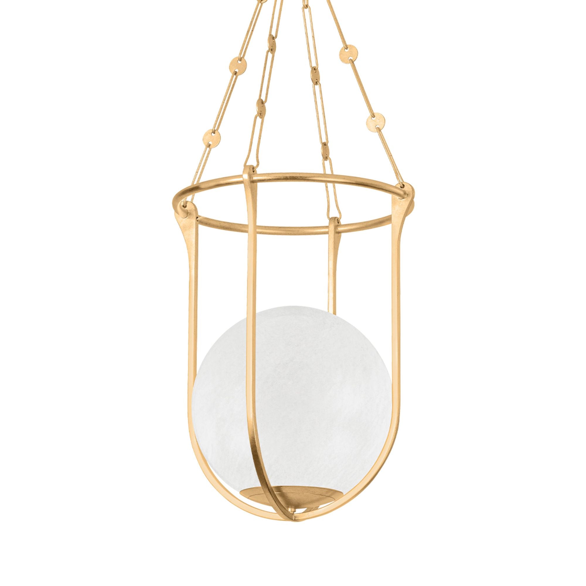 Verbank 1-Light Lantern in Vintage Gold Leaf 17.75W x 23H