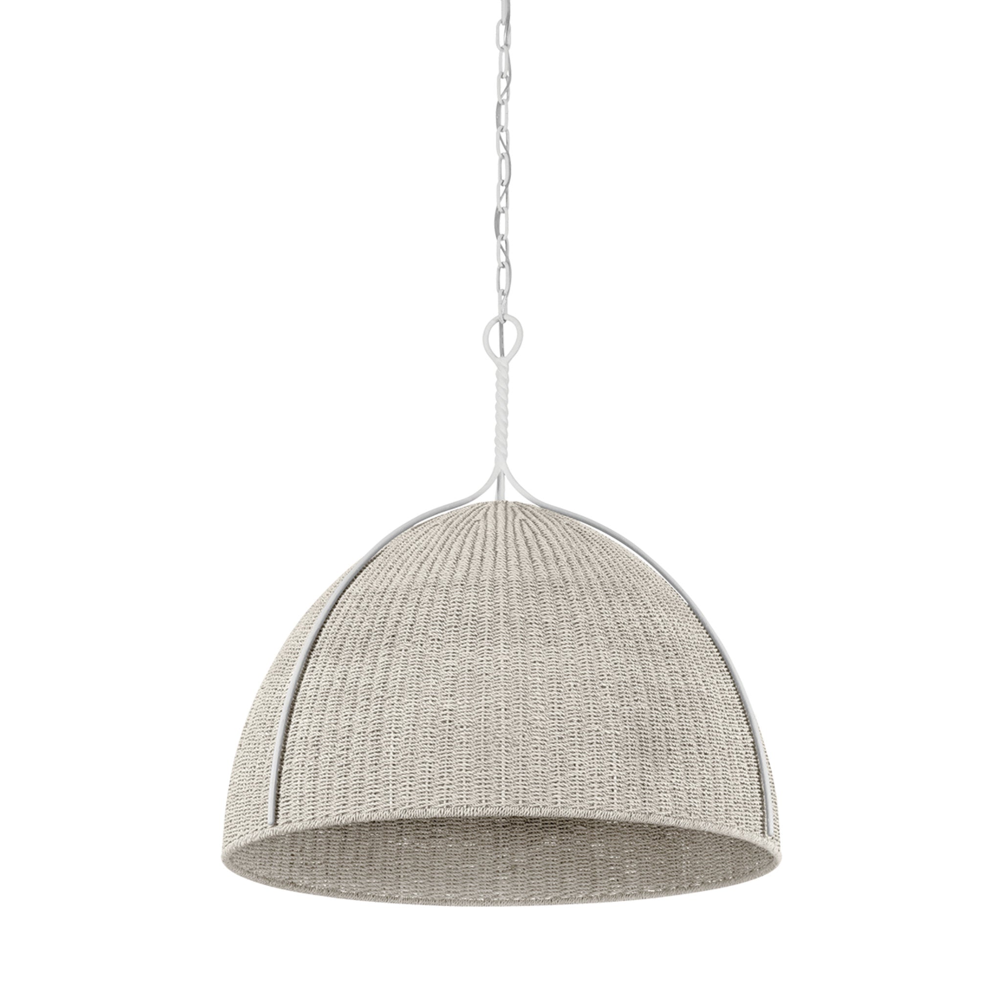 Woodlawn 1-Light Pendant in White Plaster 28.5W x 29.25H