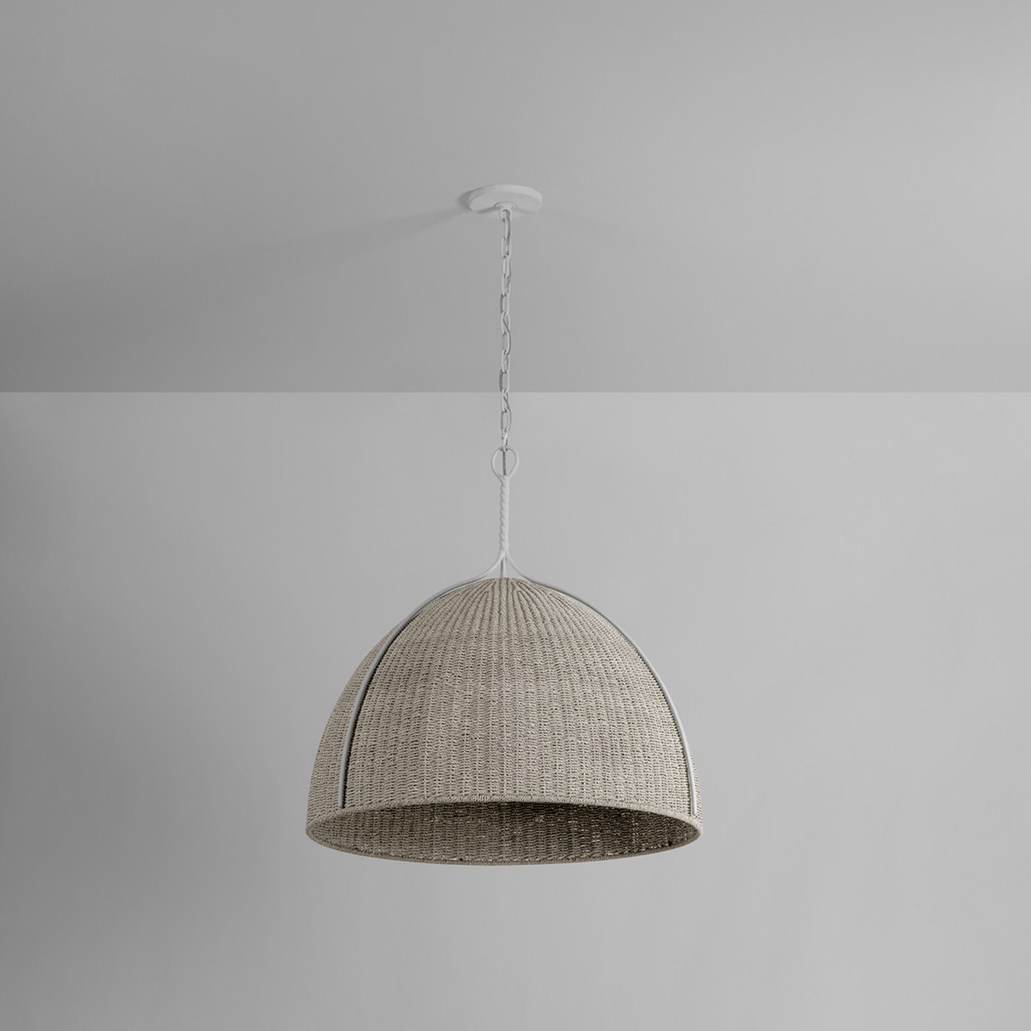 Woodlawn 1-Light Pendant in White Plaster 28.5W x 29.25H