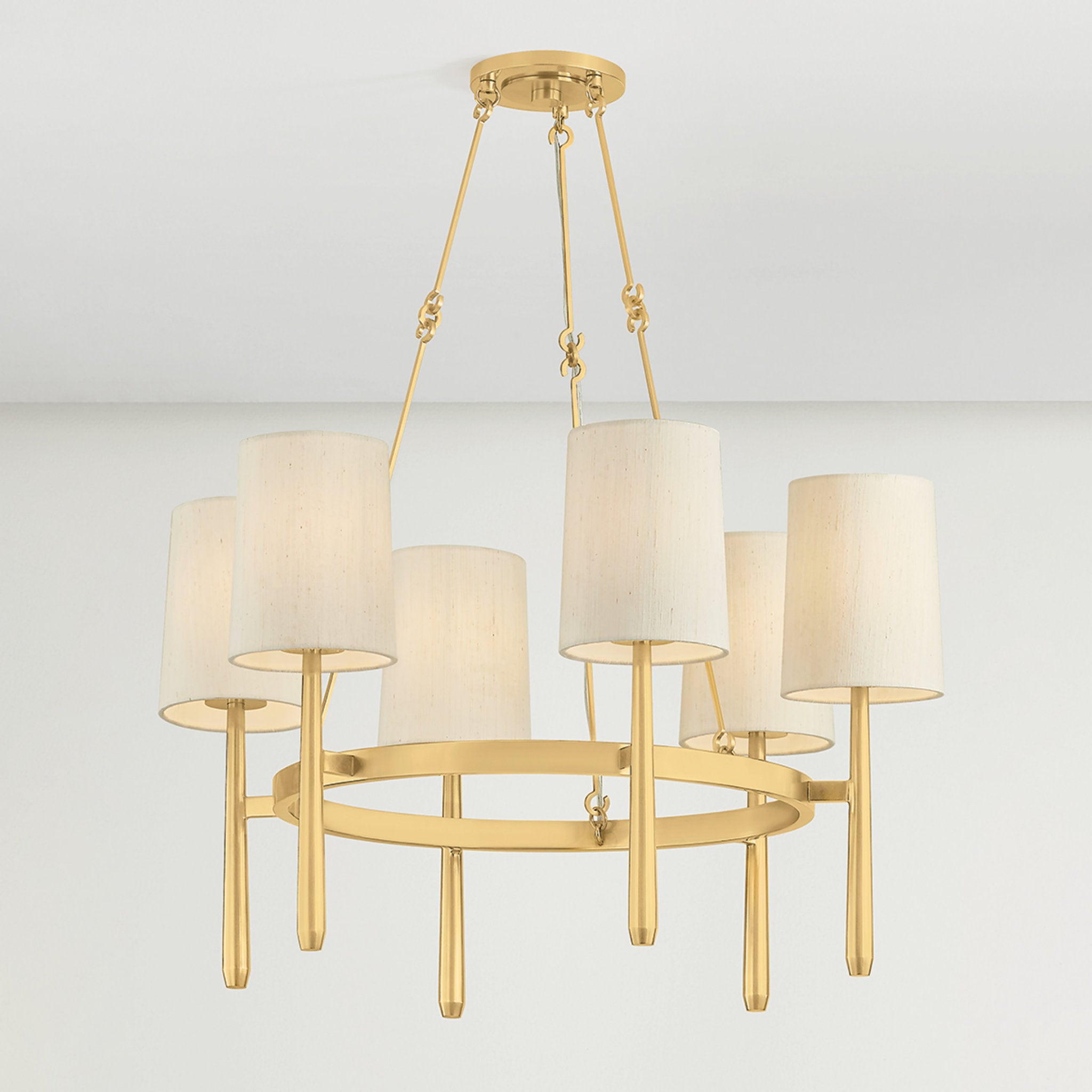 Bridgeton 6-Light Chandelier in Aged Brass 30W x 18.25H