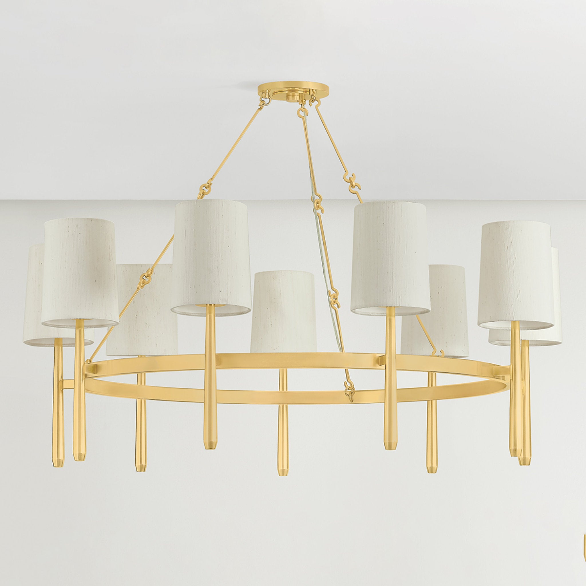 Bridgeton 9-Light Chandelier in Aged Brass 46W x 18.25H
