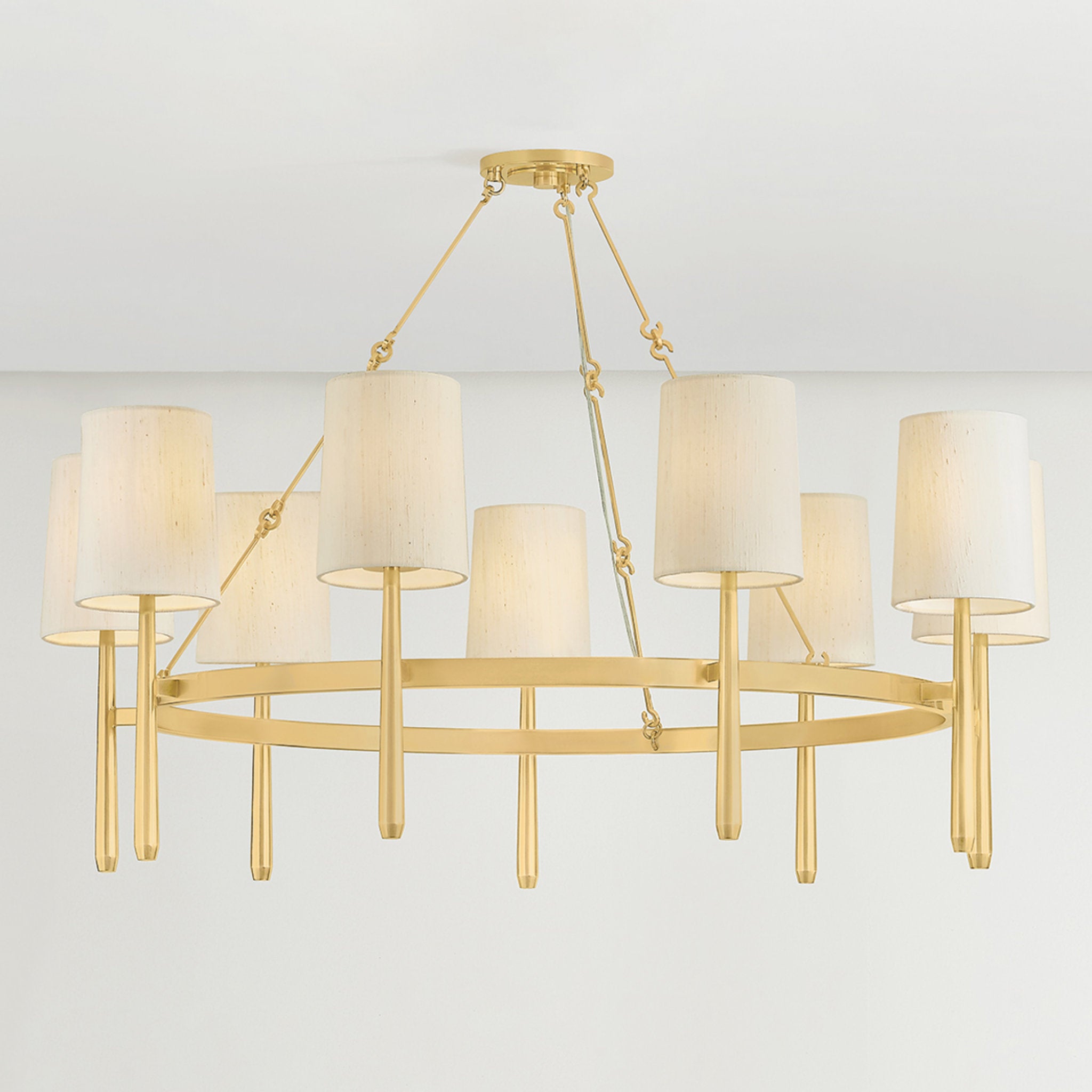 Bridgeton 9-Light Chandelier in Aged Brass 46W x 18.25H
