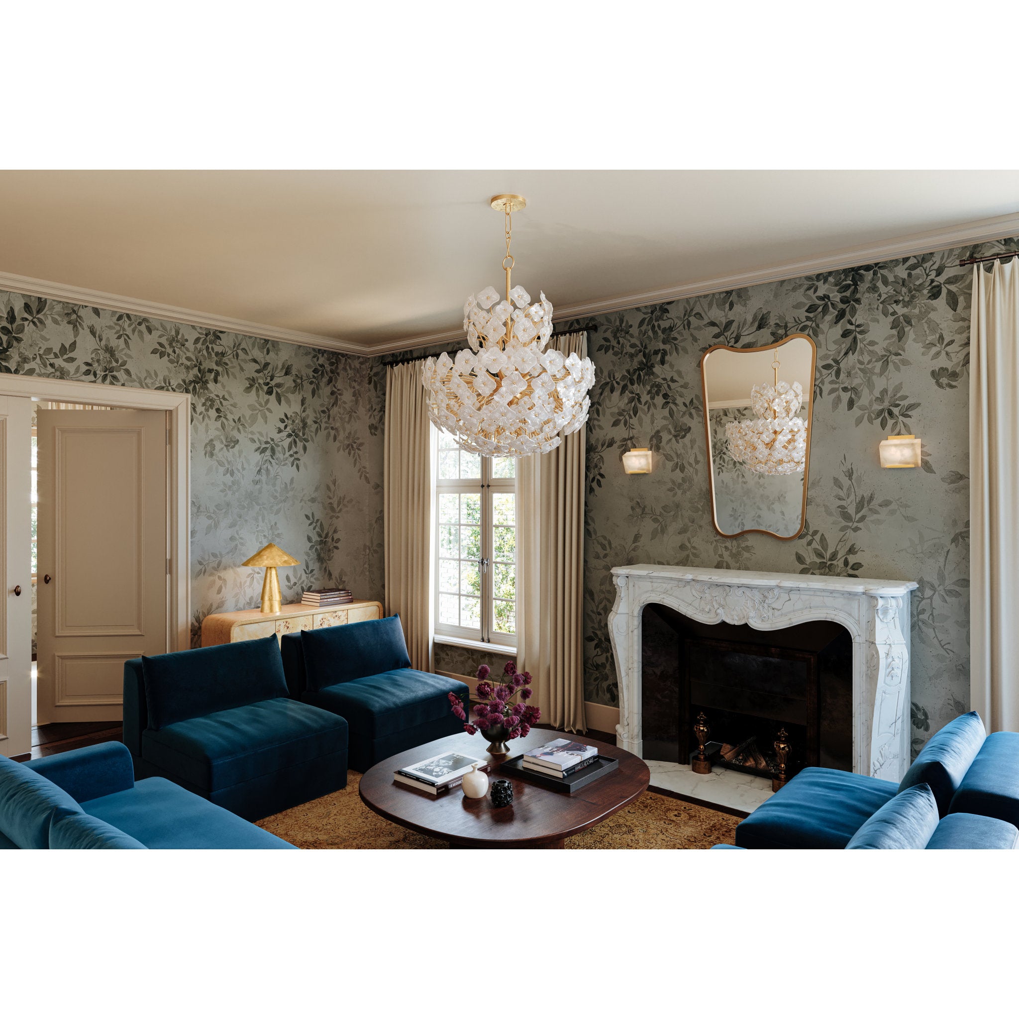 Foxton 1-Light Table Lamp in Vintage Gold Leaf 18W x 22H