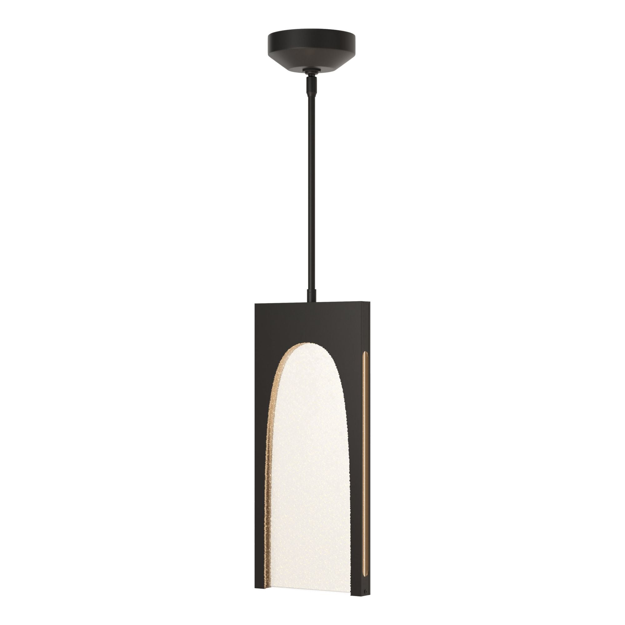 Cypress 1-Light Pendant LED Seeded Clear Glass (II) in Black