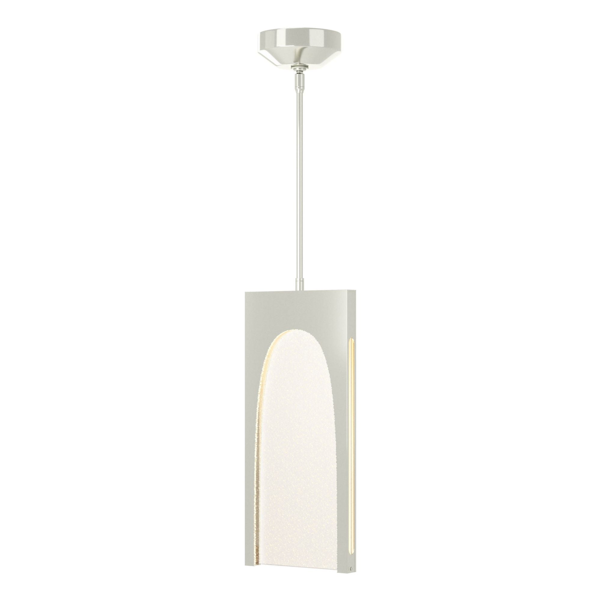 Cypress 1-Light Pendant LED Seeded Clear Glass (II) in Sterling