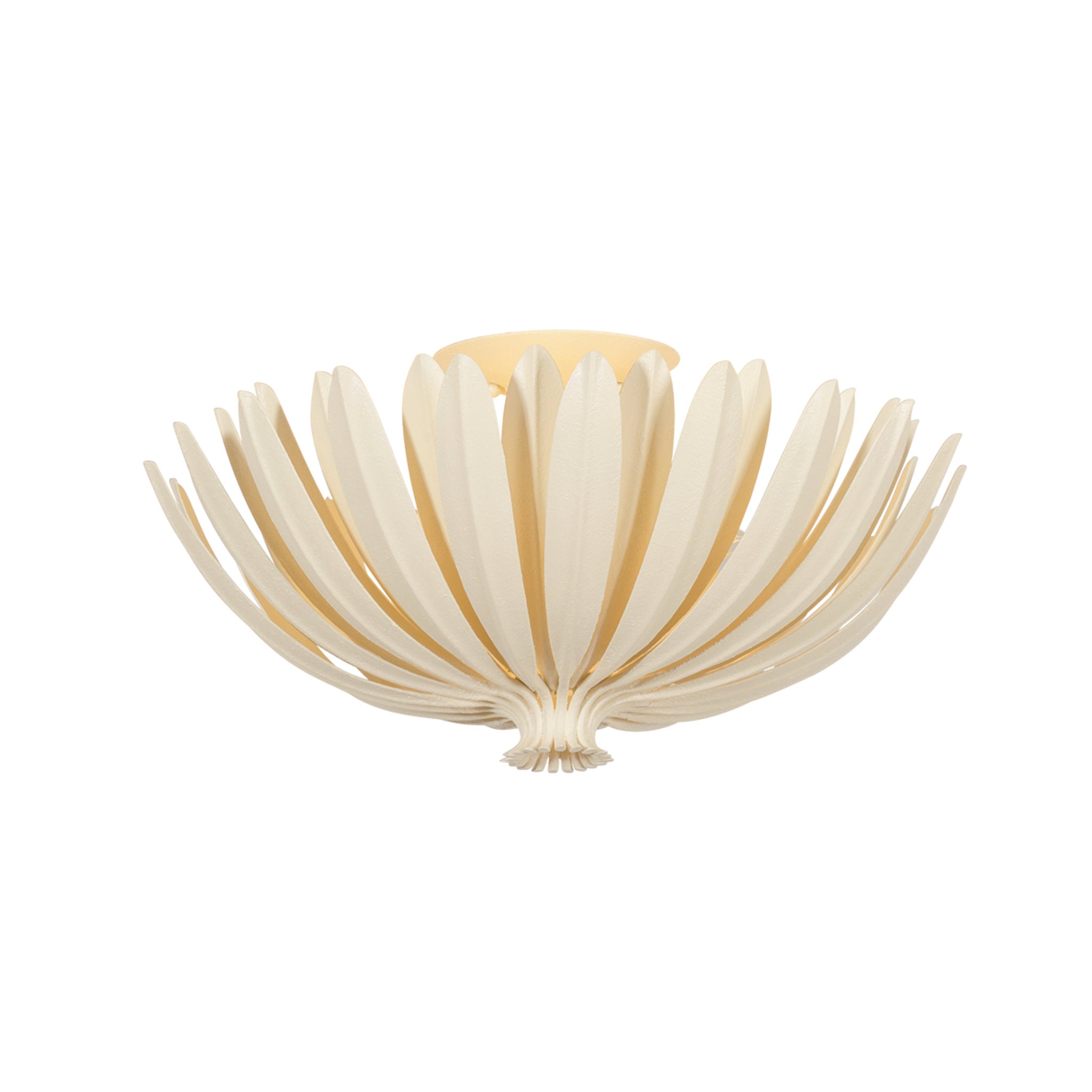 Whitfield 3-Light Semi Flush in Cream Plaster 18W x 9.25H