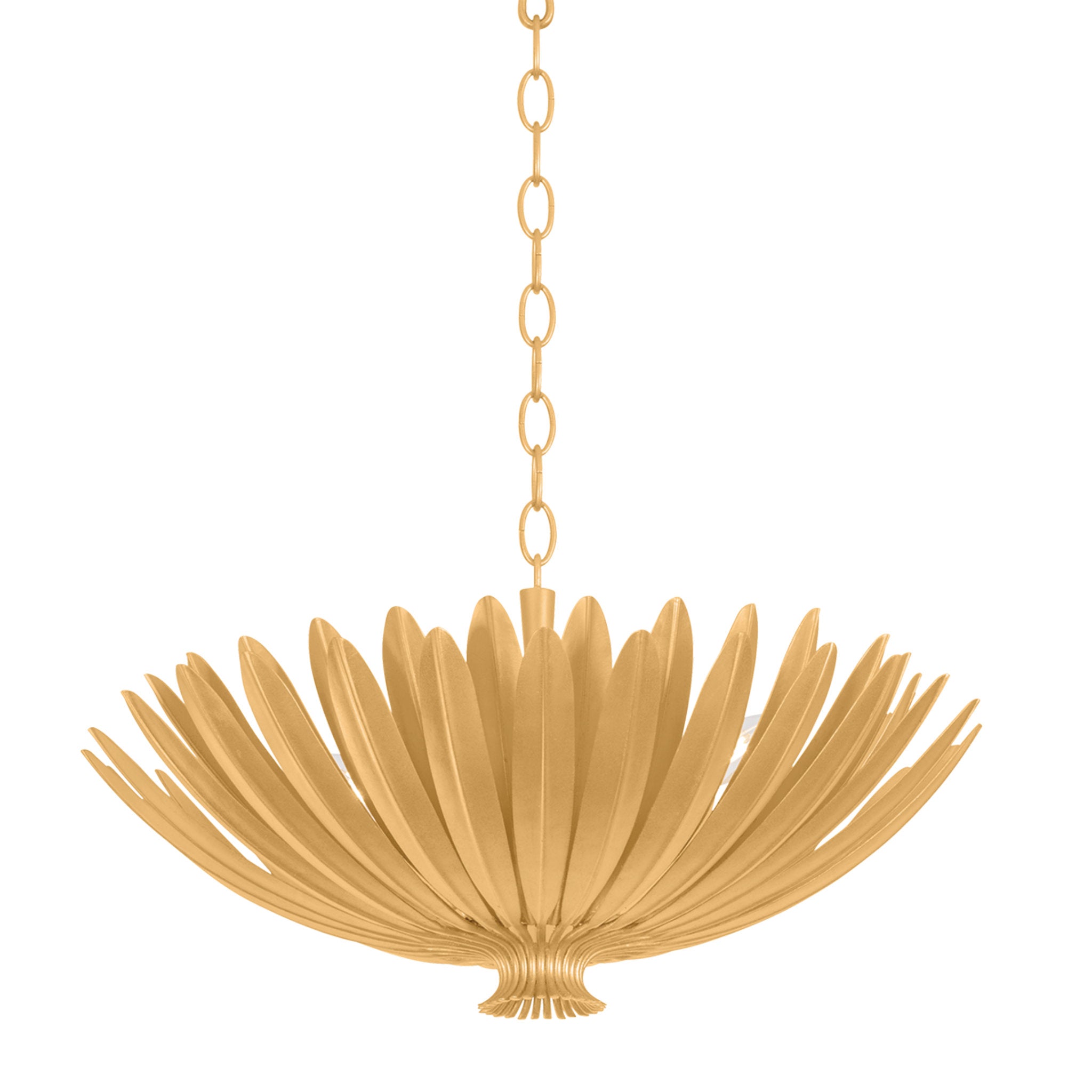 Whitfield 4-Light Chandelier in Vintage Gold Leaf 24W x 12.25H