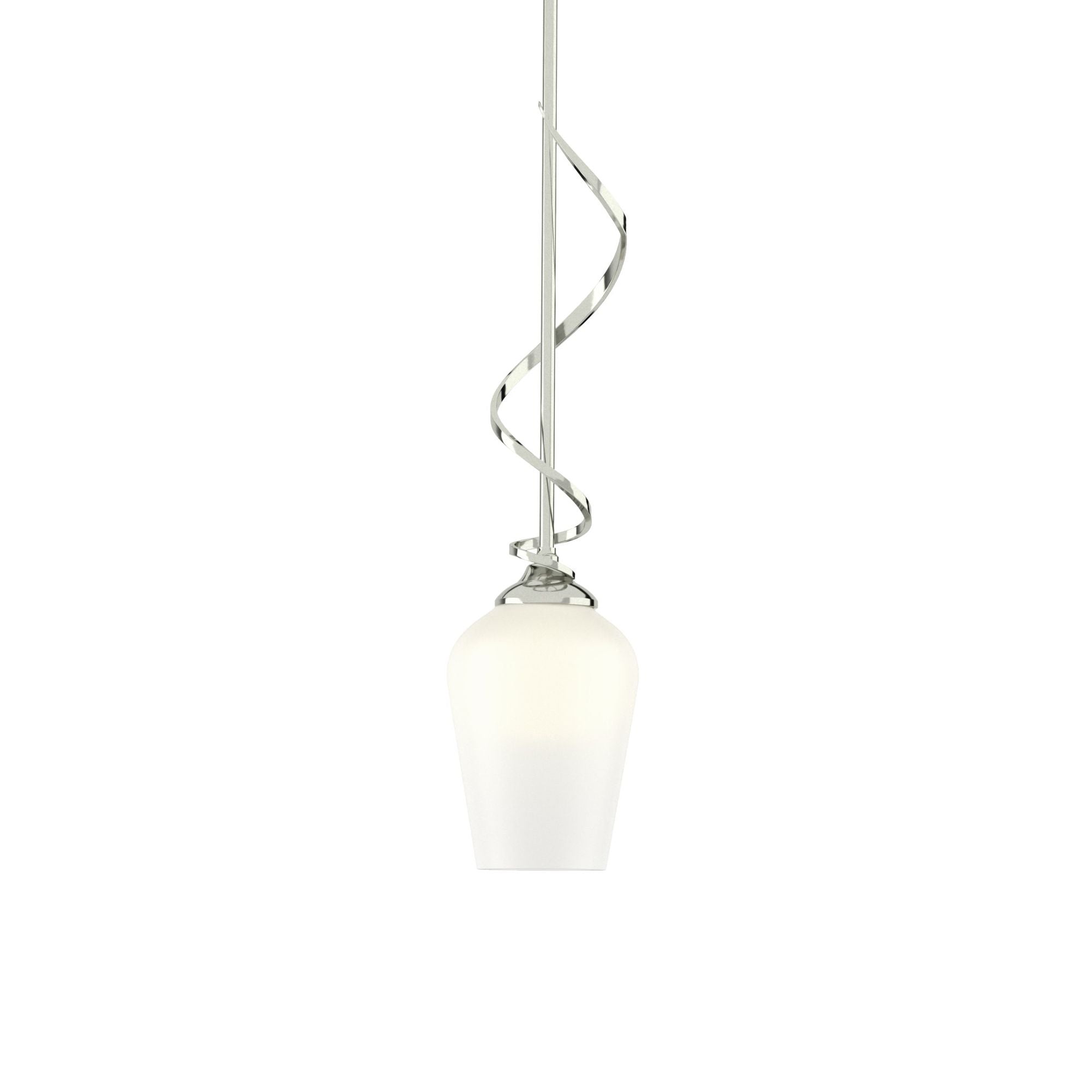 Flora Down Light Mini Pendant 1-Light Opal Glass (GG) in Sterling