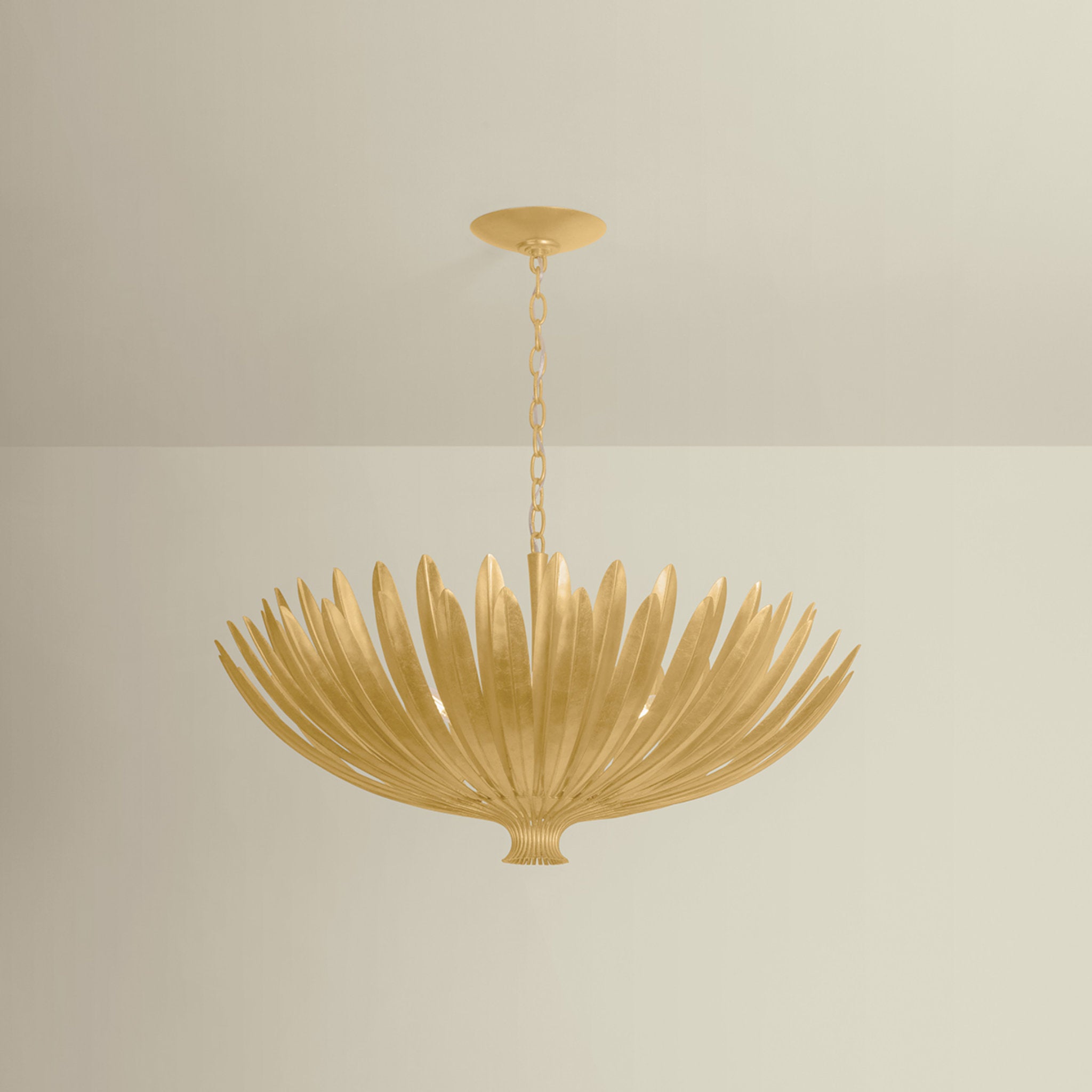 Whitfield 8-Light Chandelier in Vintage Gold Leaf 35.5W x 18.25H
