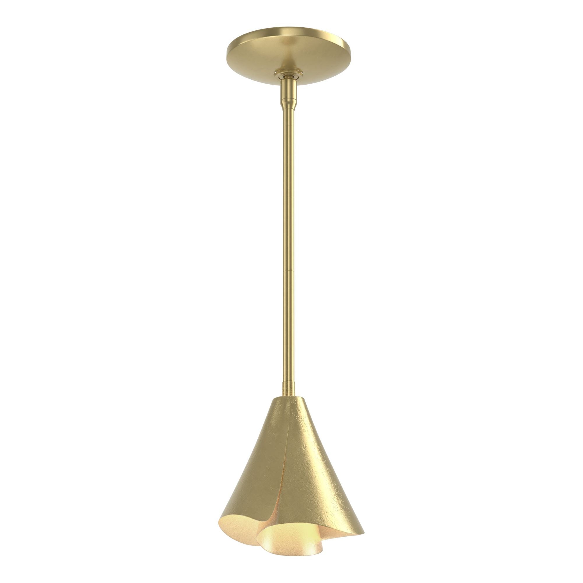 Mobius Steel Shade Mini Pendant 1-Light in Modern Brass