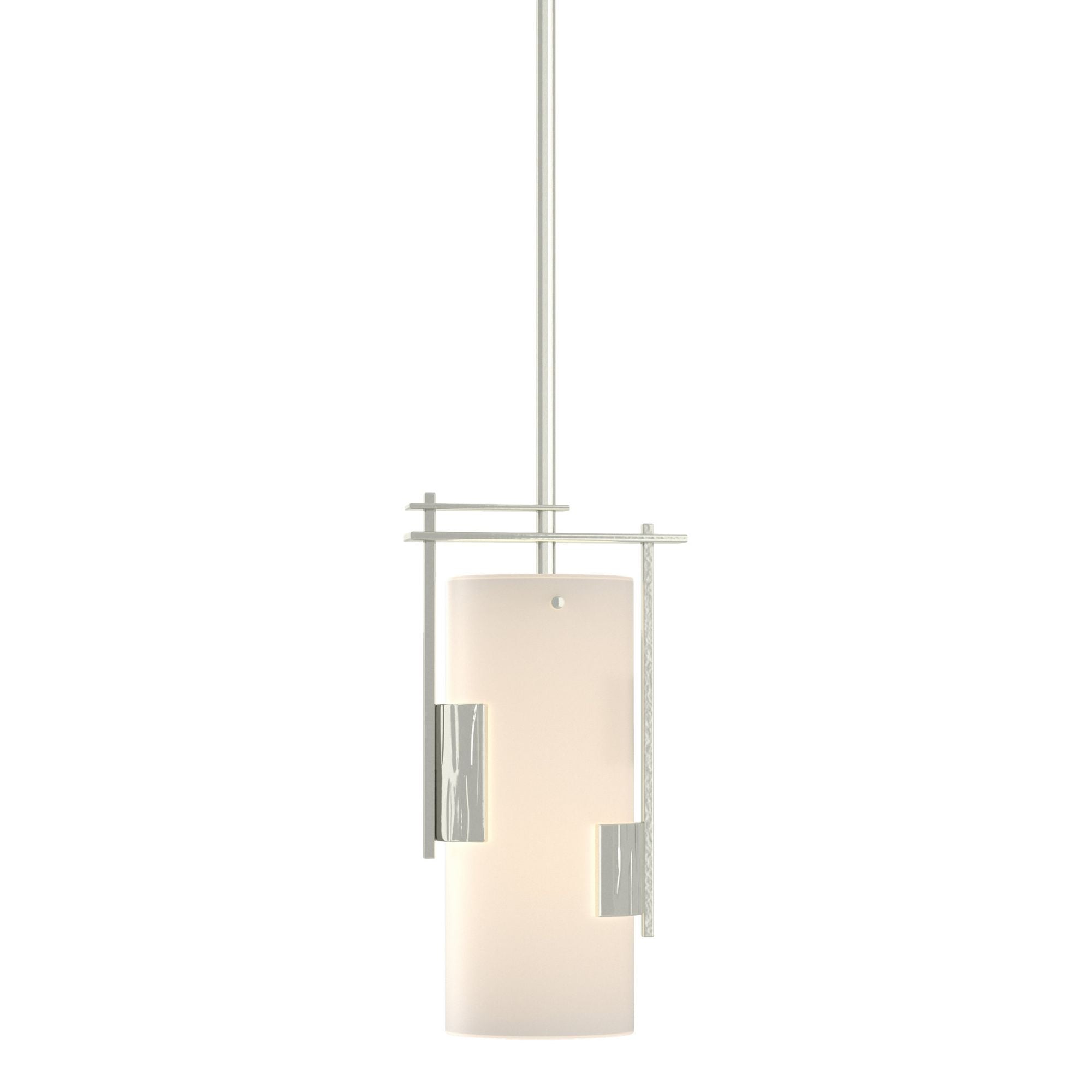 Fullered Impressions Mini Pendant 1-Light Opal Glass (GG) in Sterling
