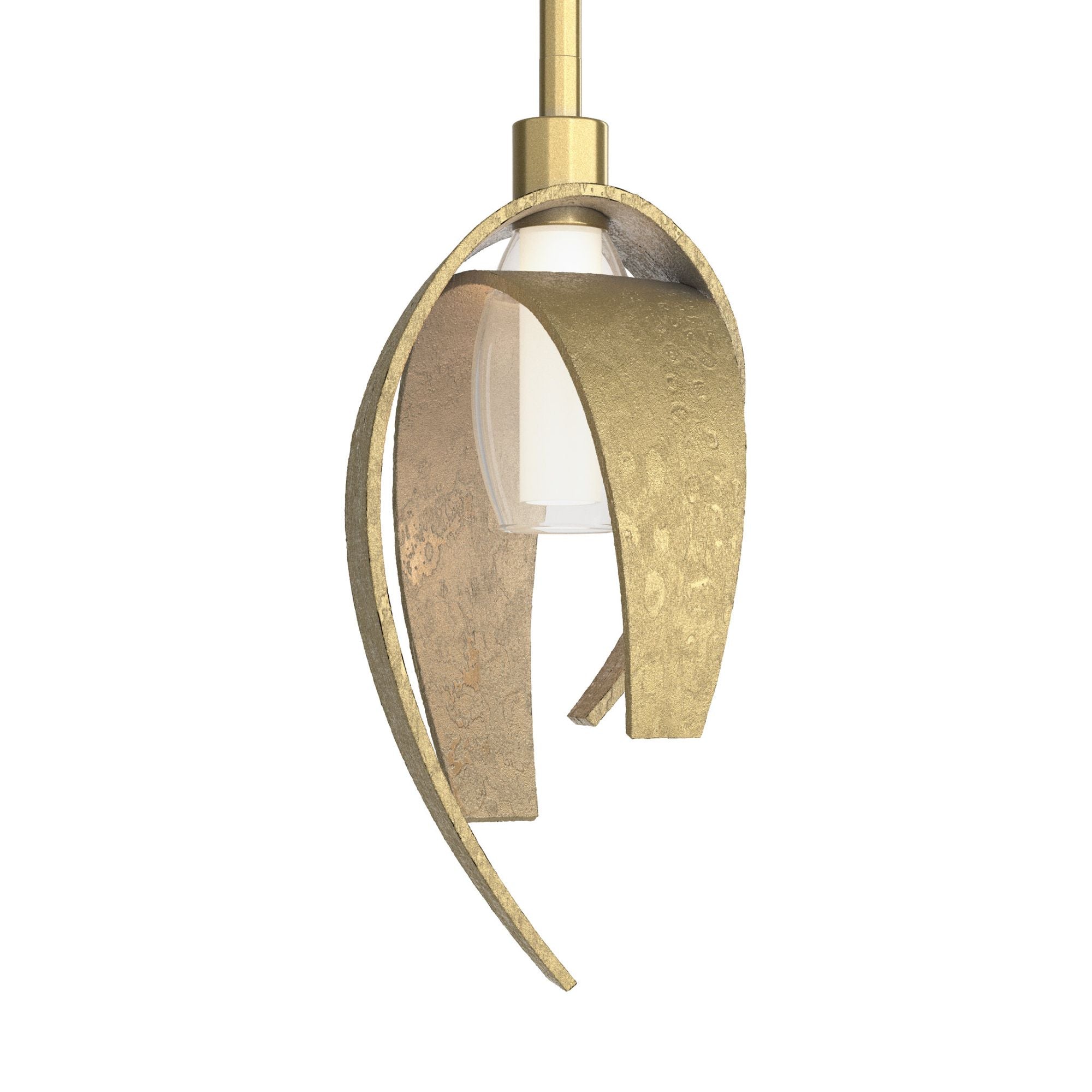 Corona Mini Pendant 1-Light in Modern Brass