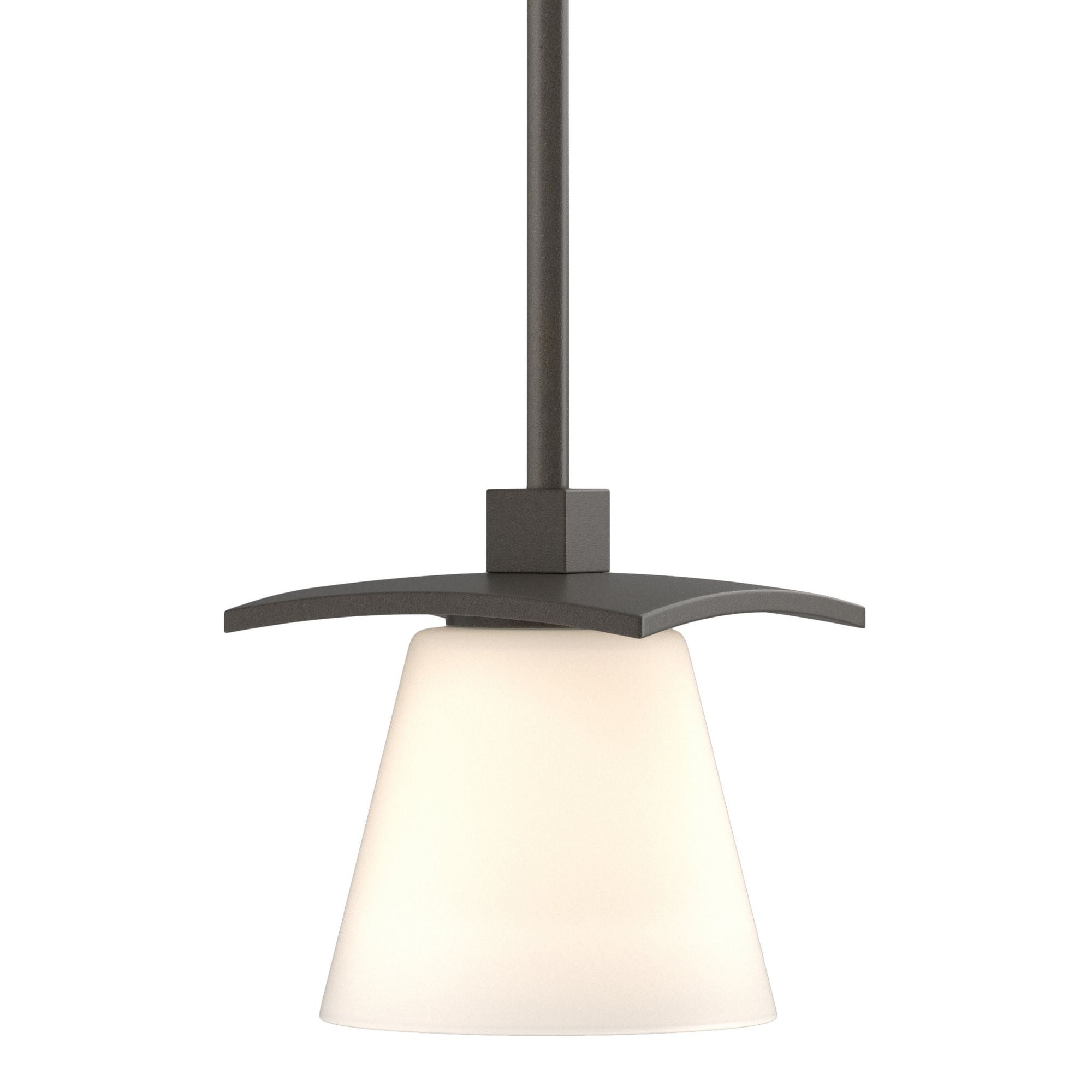 Wren Mini Pendant 1-Light Opal Glass (GG) in Dark Smoke