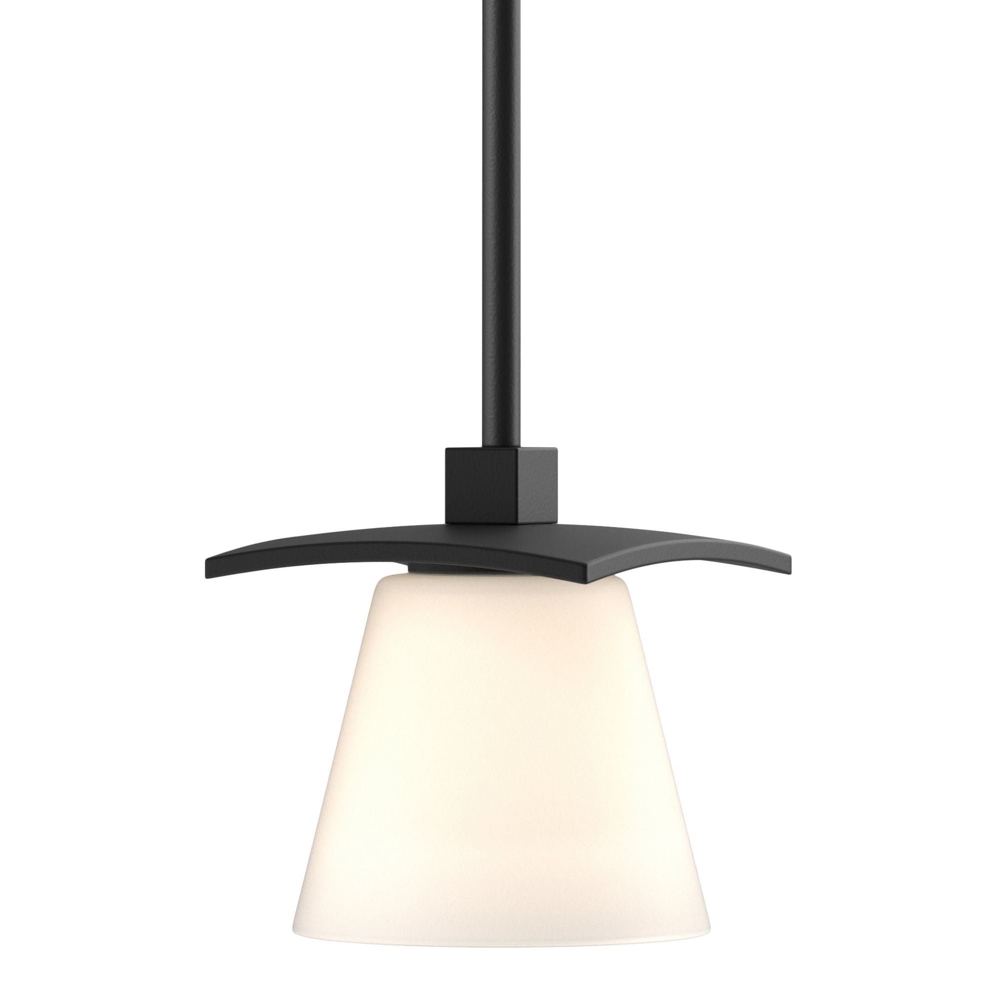 Wren Mini Pendant 1-Light Opal Glass (GG) in Black