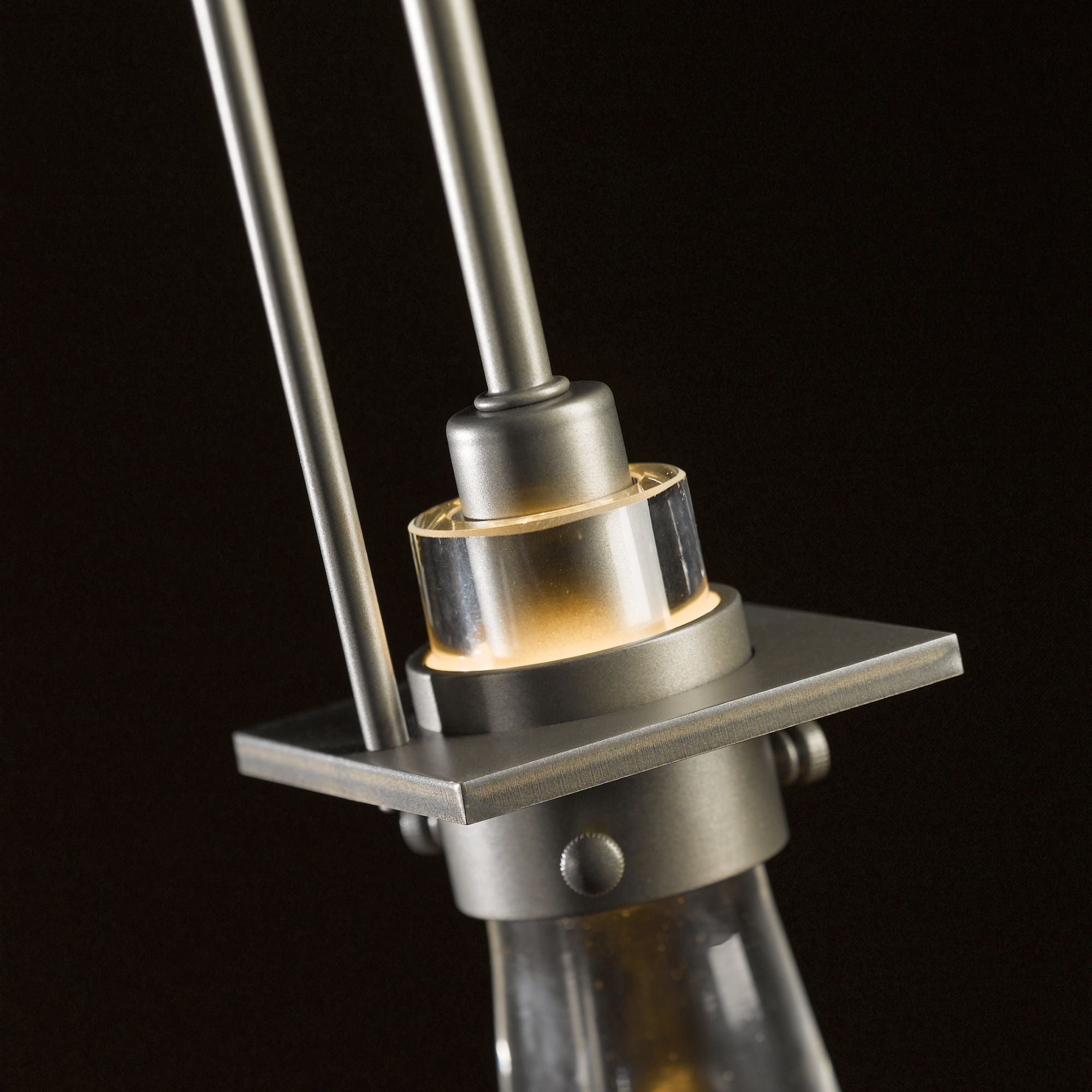 Erlenmeyer Mini Pendant 1-Light Clear Glass (ZM) in Dark Smoke