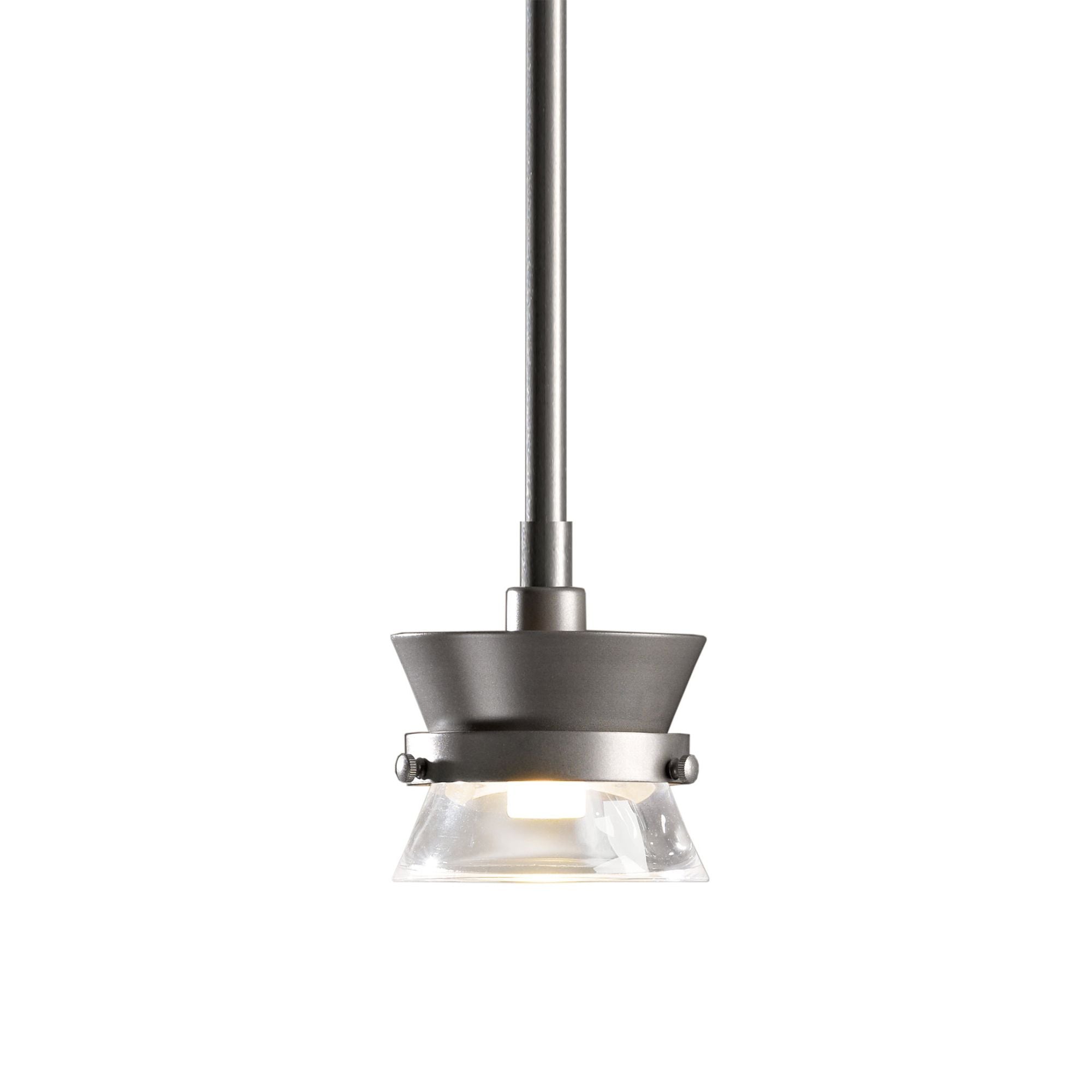 Apparatus Mini Pendant 1-Light Clear Glass (ZM) in Dark Smoke