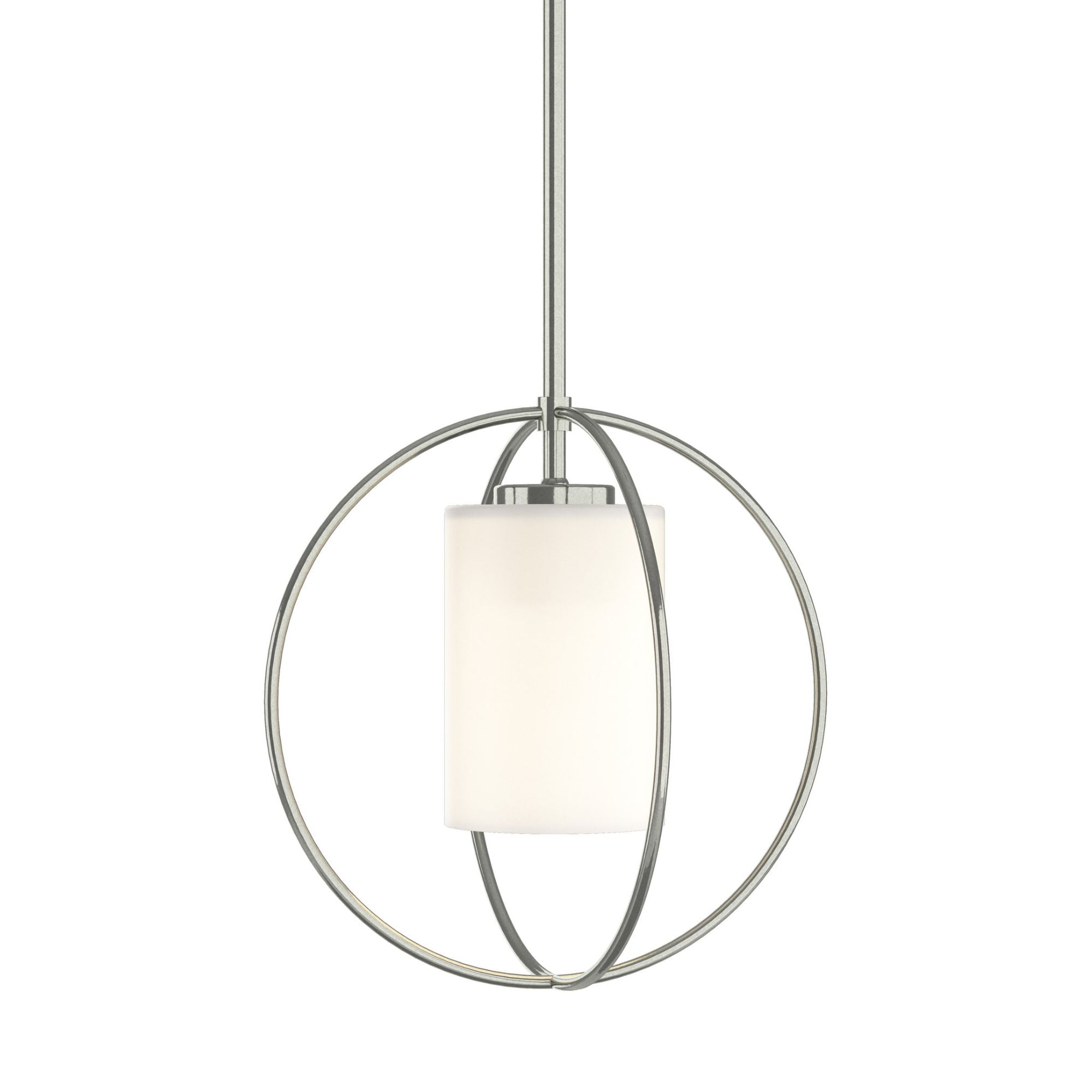 Rhythm Mini Pendant 1-Light Opal Glass (GG) in Sterling