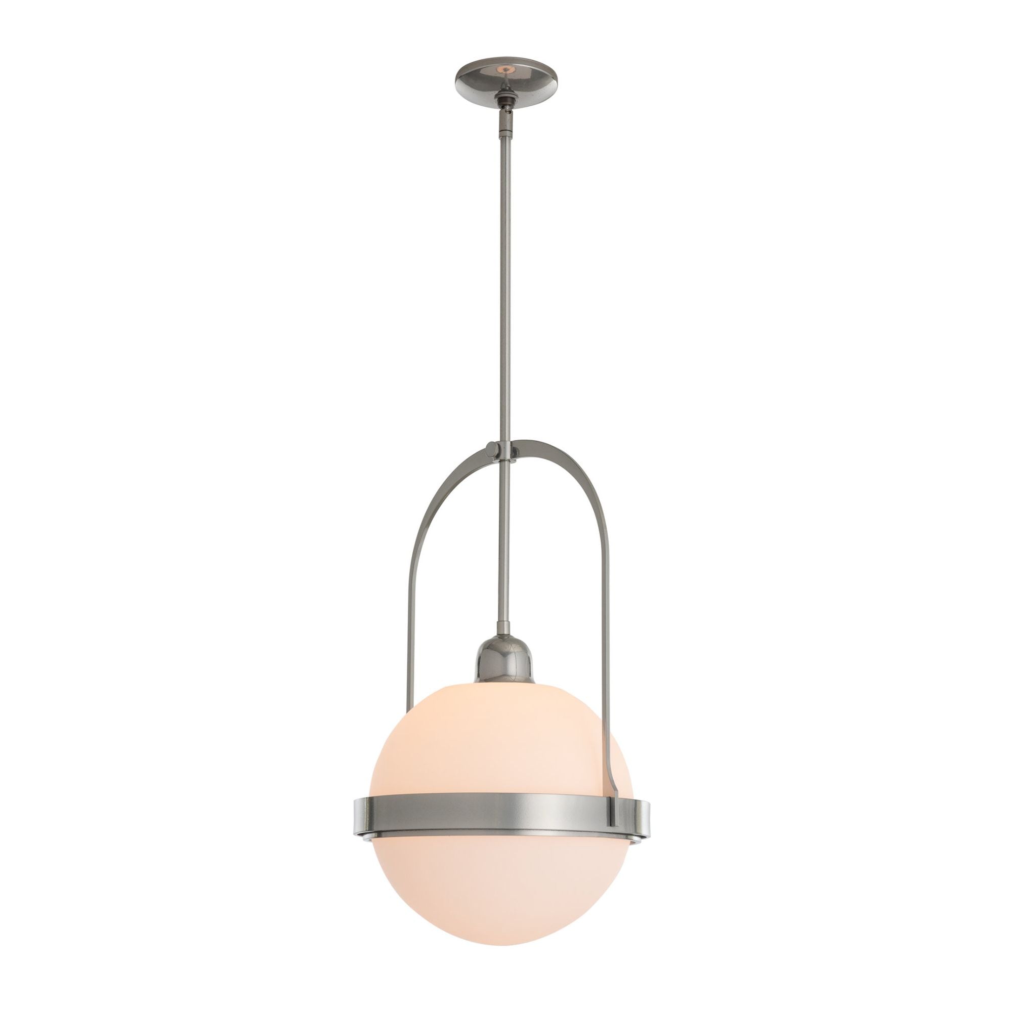 Atlas Pendant 1-Light Opal Glass (GG) in Sterling