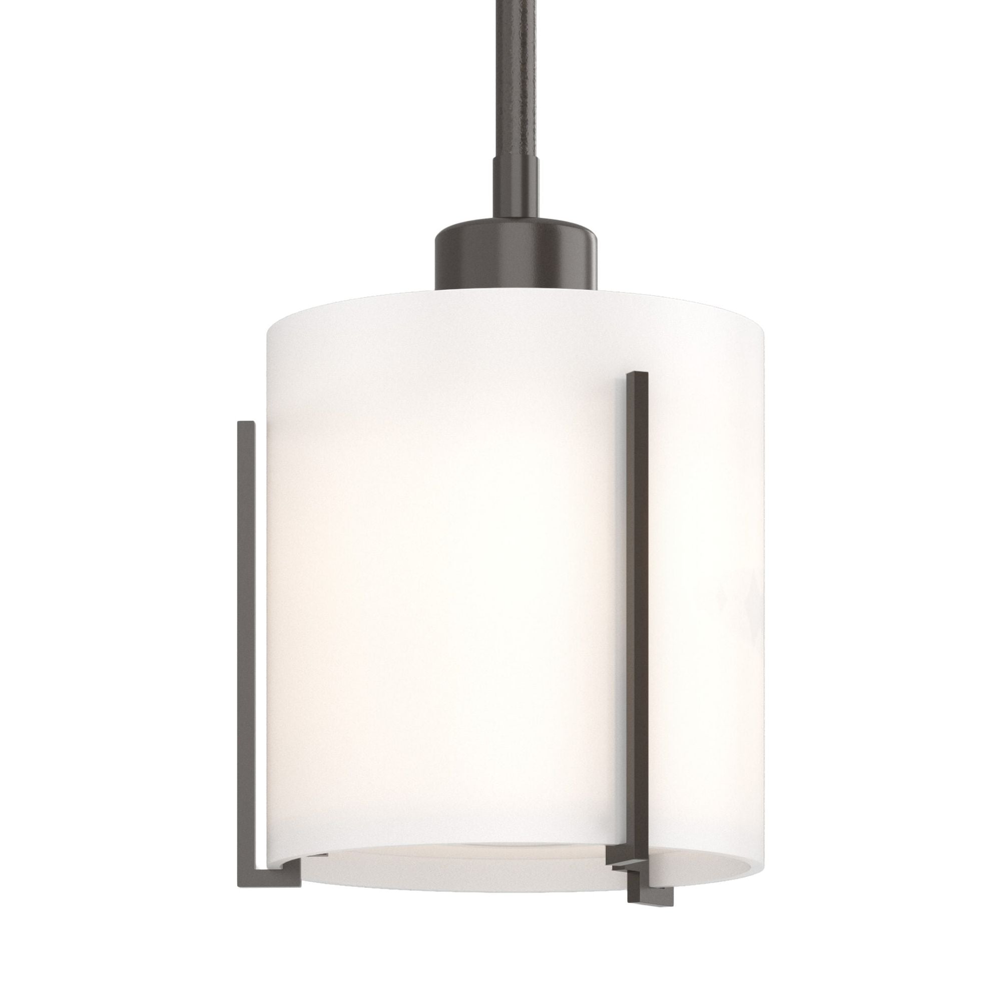 Exos Small Mini Pendant 1-Light Opal Glass (GG) in Oil Rubbed Bronze