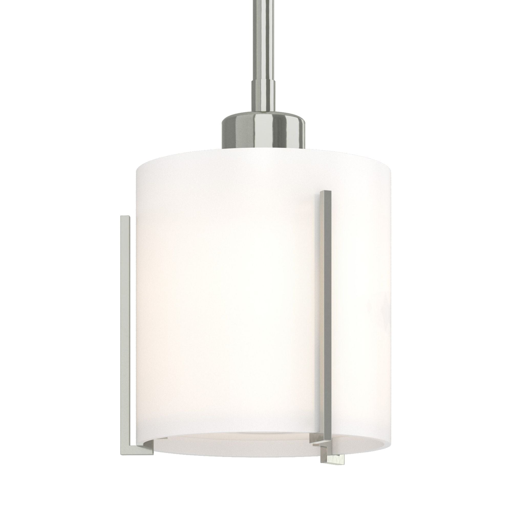 Exos Small Mini Pendant 1-Light Opal Glass (GG) in Sterling