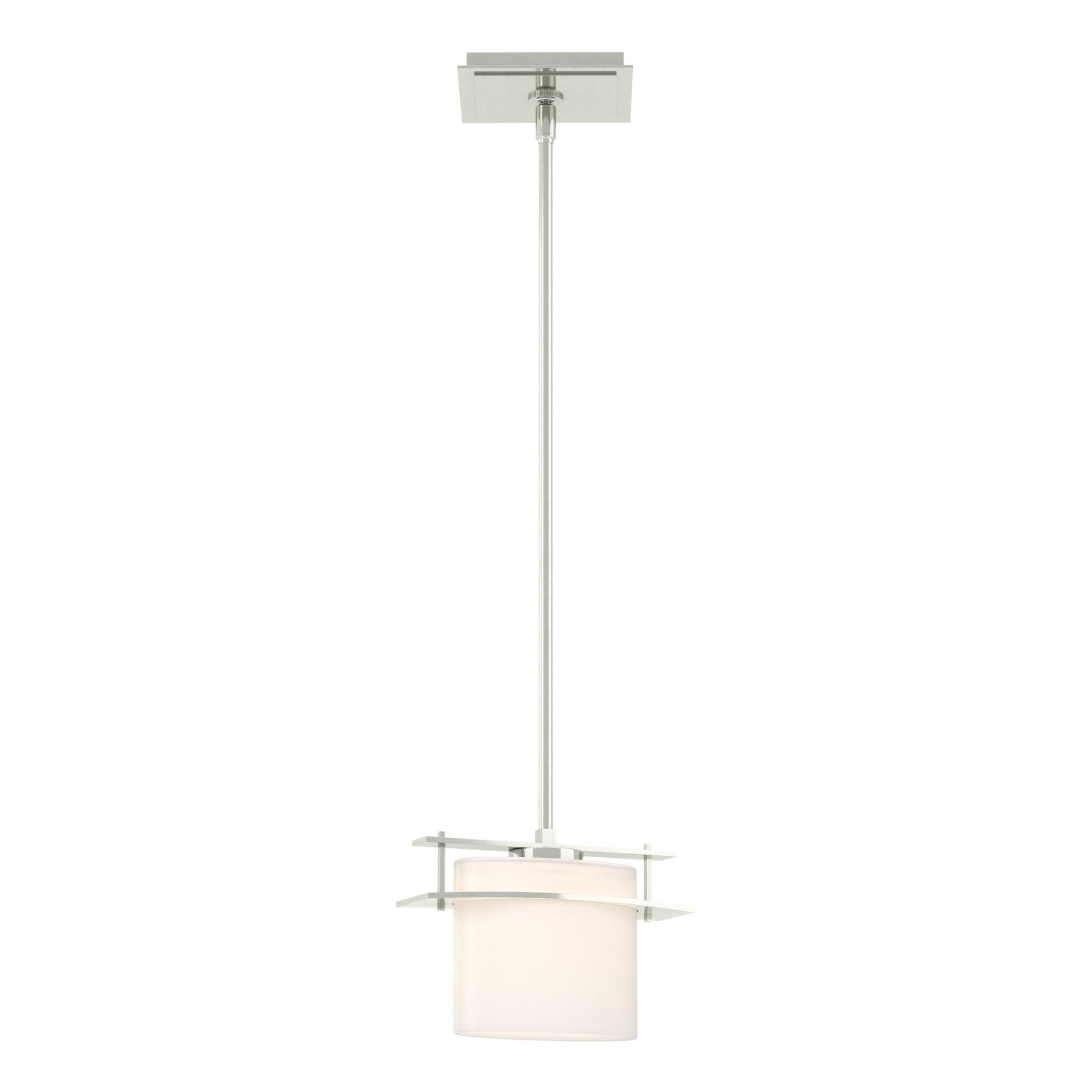 Arc Ellipse Mini Pendant 1-Light Opal Glass (GG) in Sterling