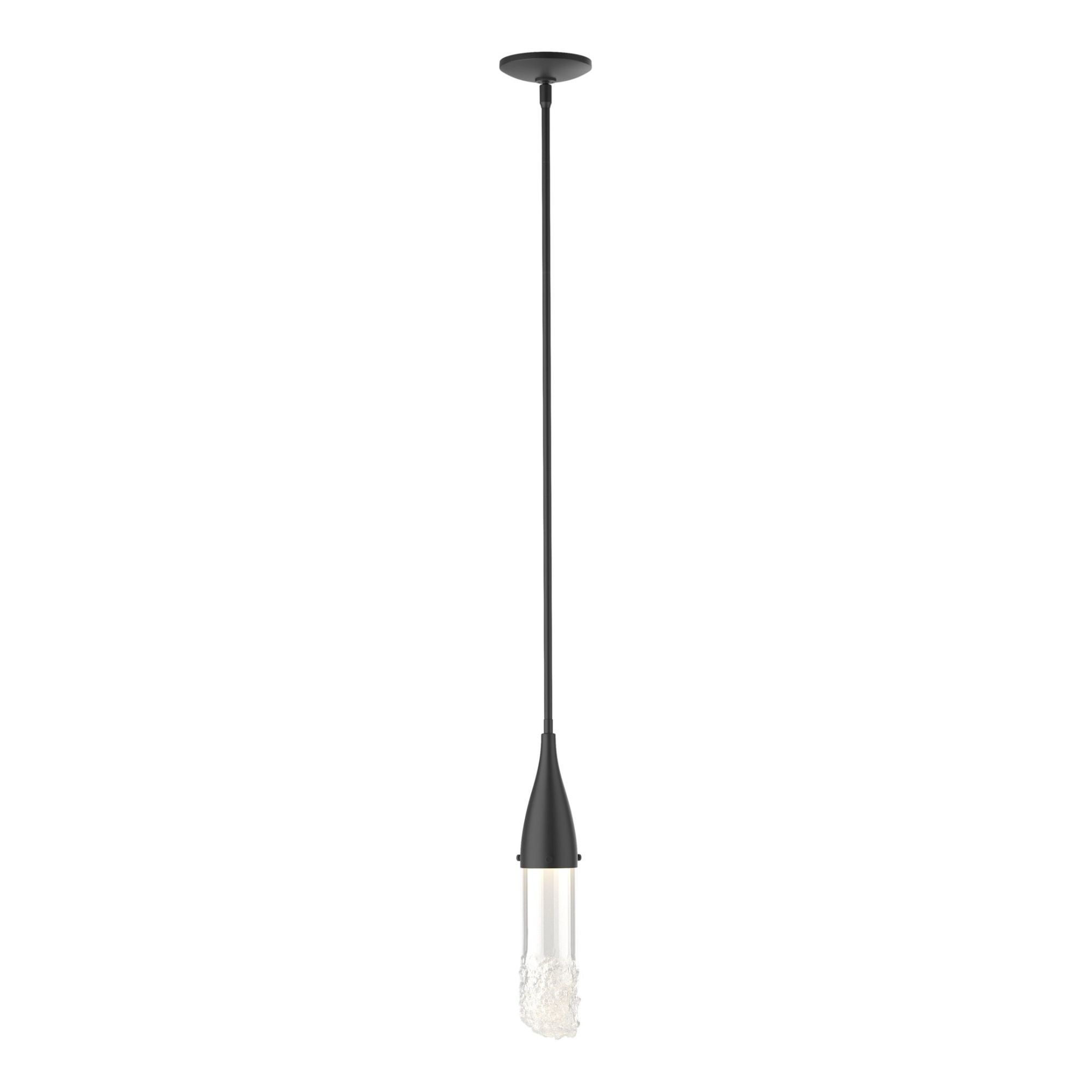 Fritz Mini Pendant 1-Light Clear Glass (ZM) in Black