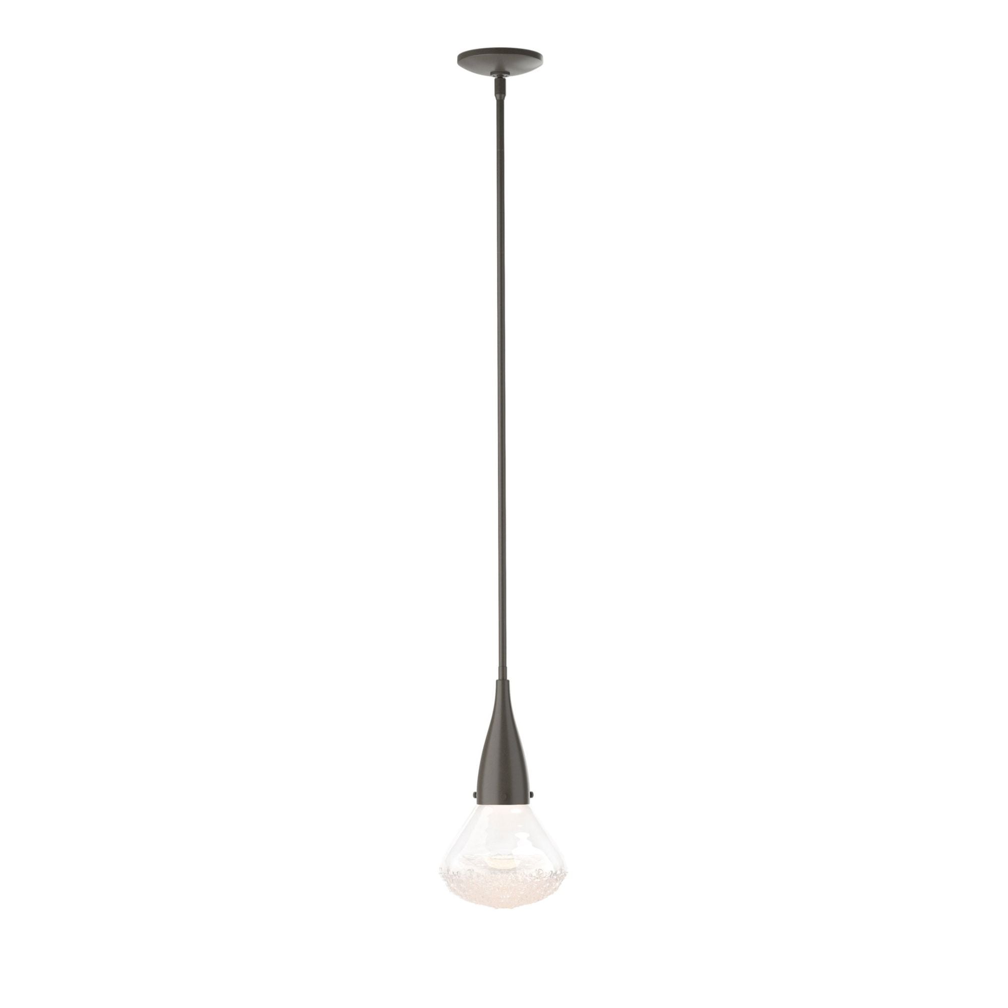 Fritz Large Pendant 1-Light Clear Glass (ZM) in Dark Smoke