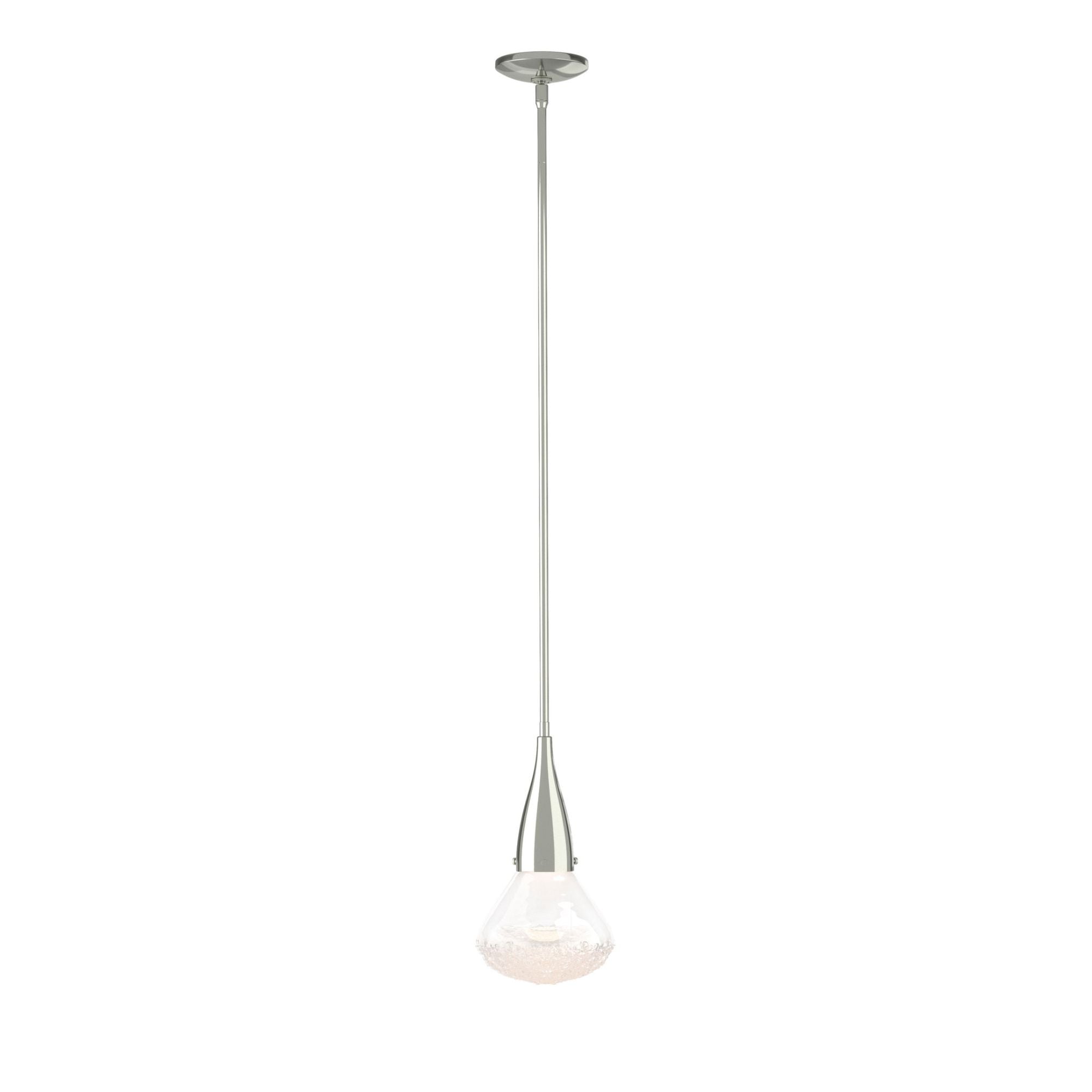 Fritz Large Pendant 1-Light Clear Glass (ZM) in Sterling
