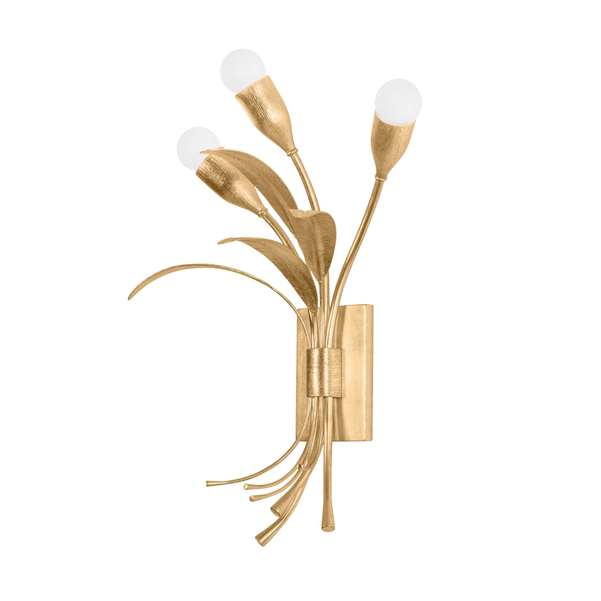 Bilston 3-Light Wall Sconce in Vintage Gold Leaf 12.75W x 22H