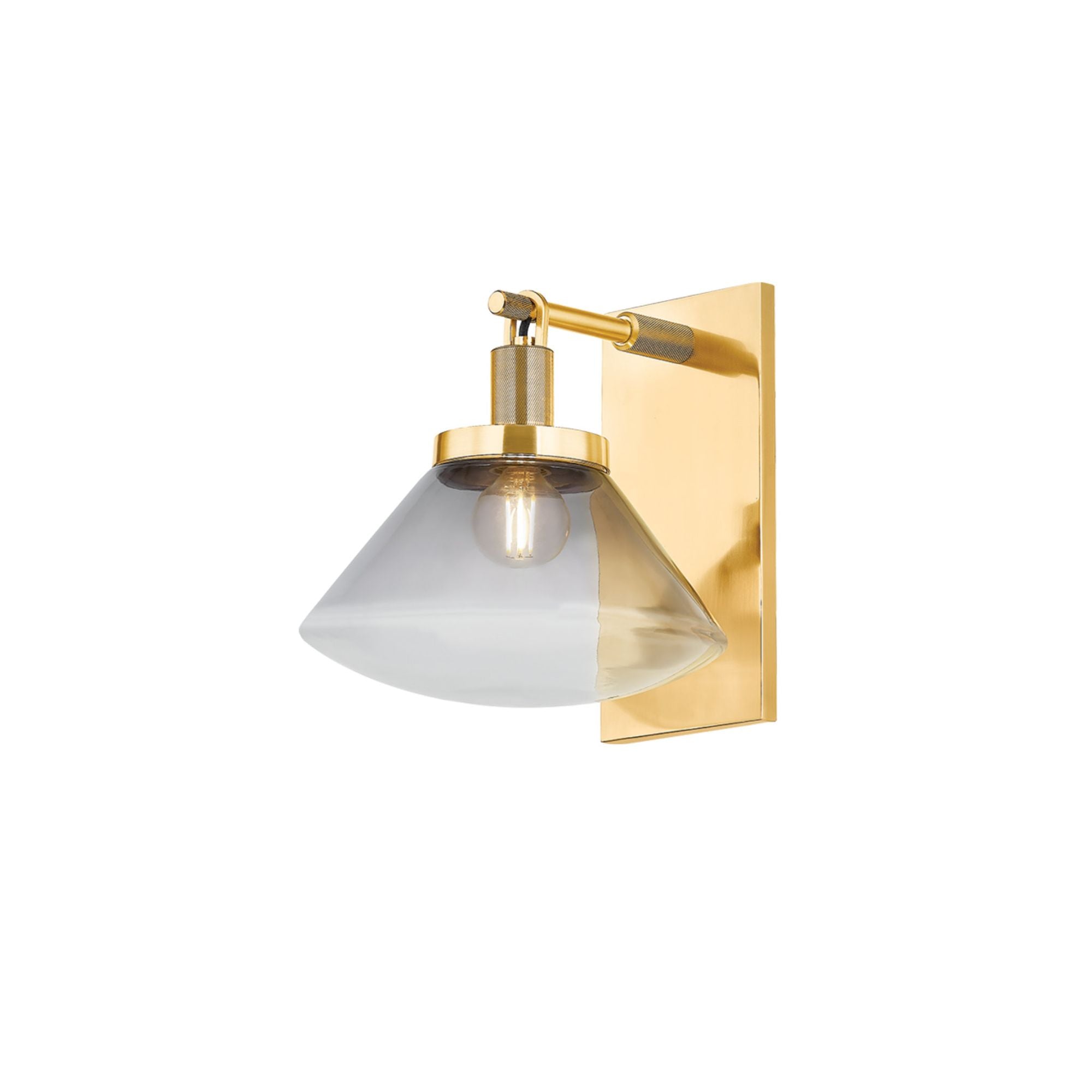 Mendon 1-Light Wall Sconce in Aged Brass 8.5W x 9H