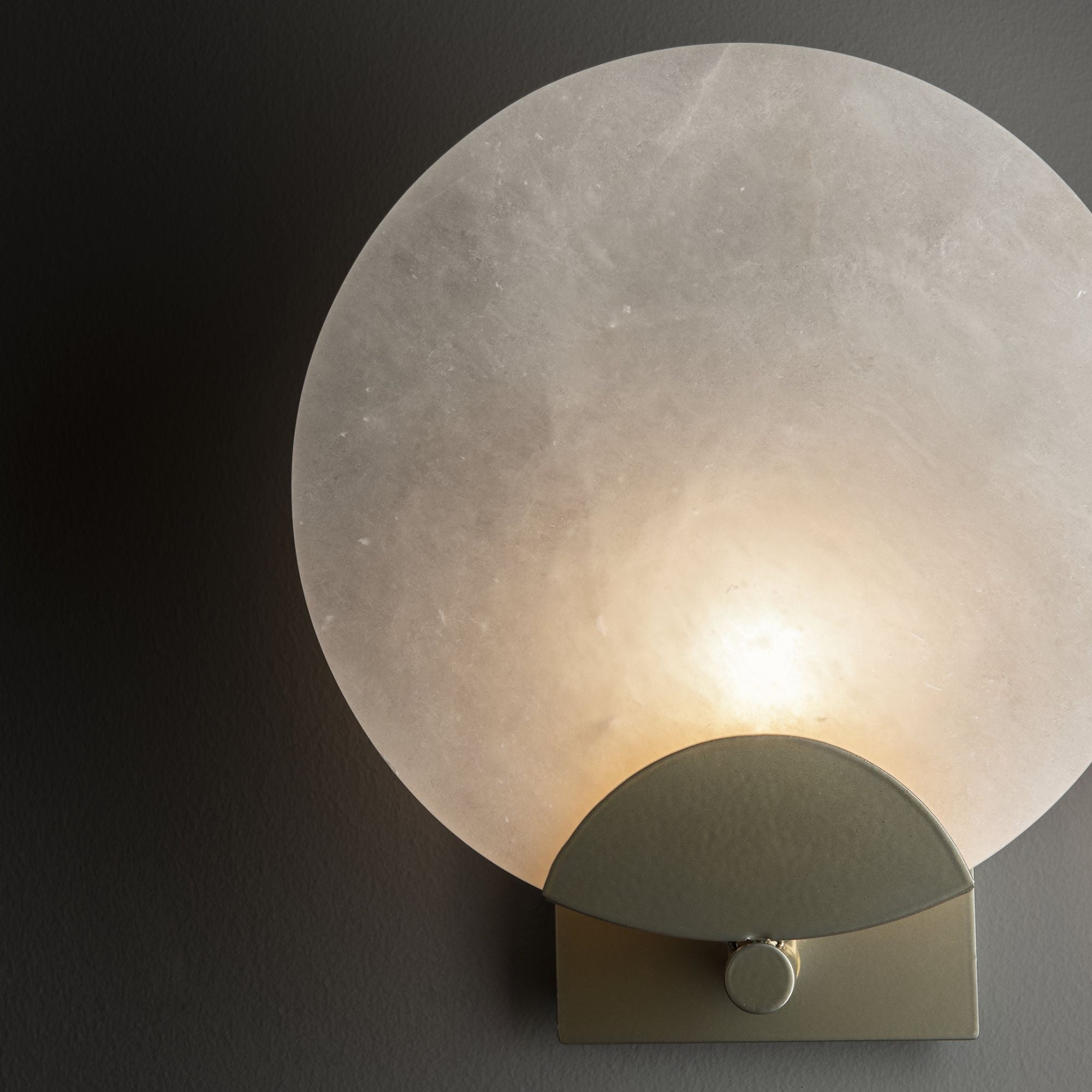 Callisto 1-Light Sconce 1-Light Alabaster in Modern Brass