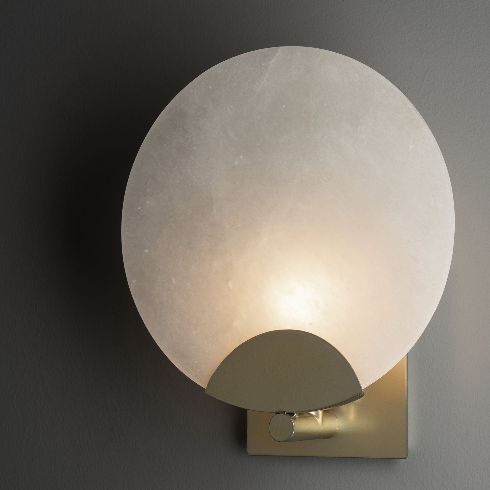 Callisto 1-Light Sconce 1-Light Alabaster in Modern Brass