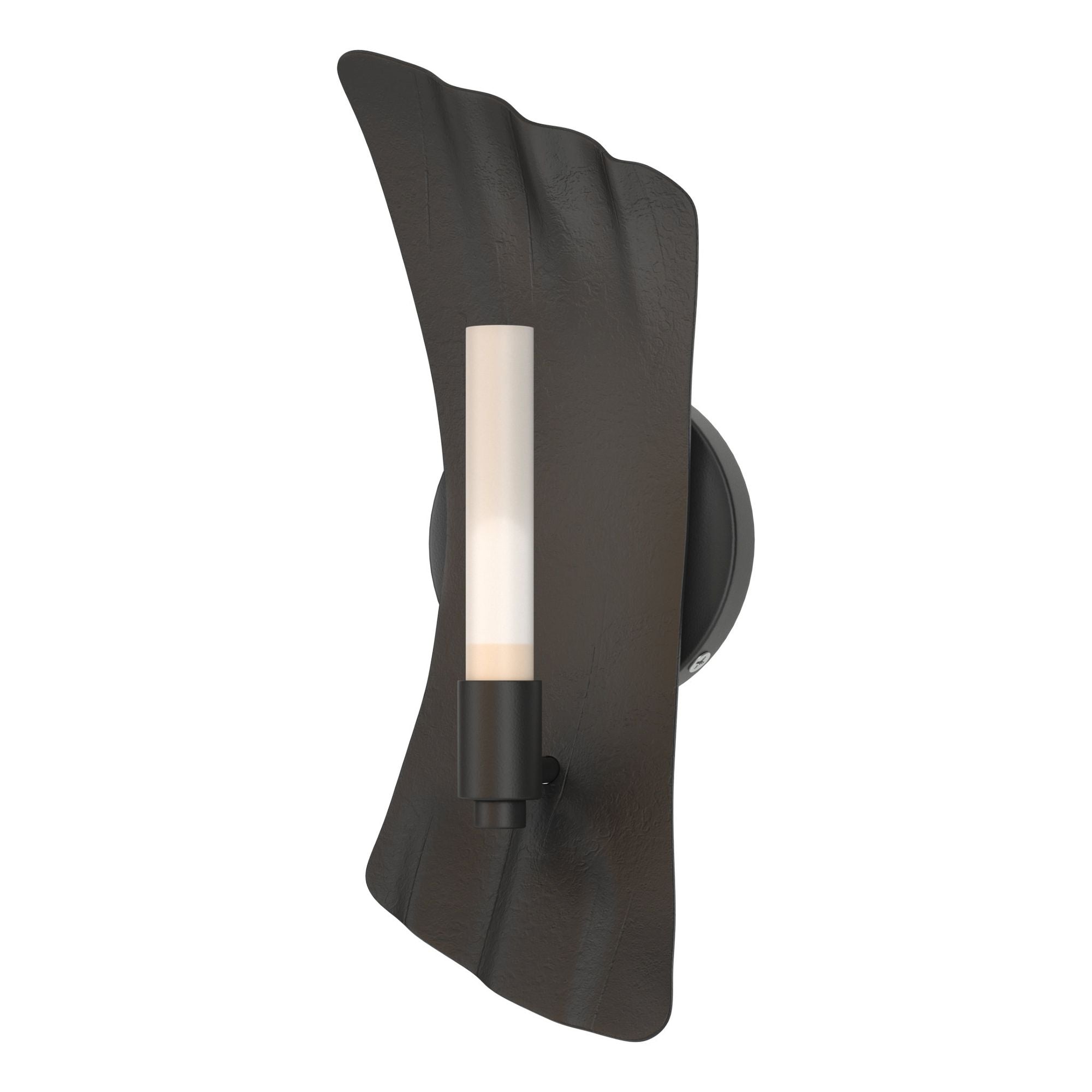 Crest 1-Light Sconce 1-Light Frosted Glass (FD) in Black