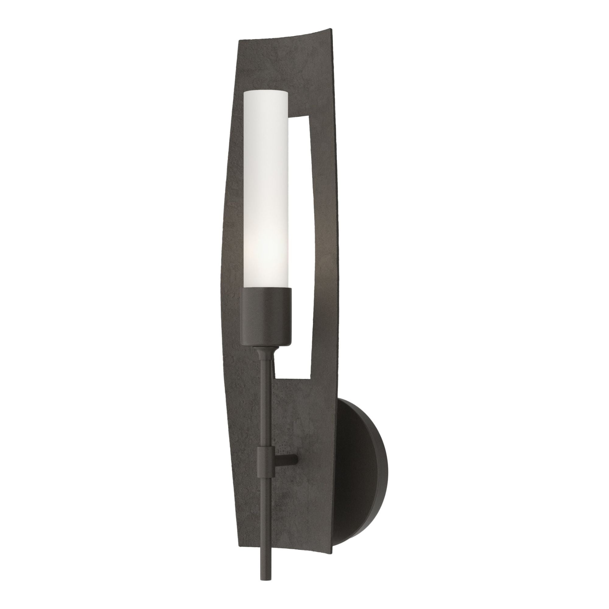 Passage Frosted Glass 1-Light Sconce 1-Light Frosted Glass (FD) in Dark Smoke
